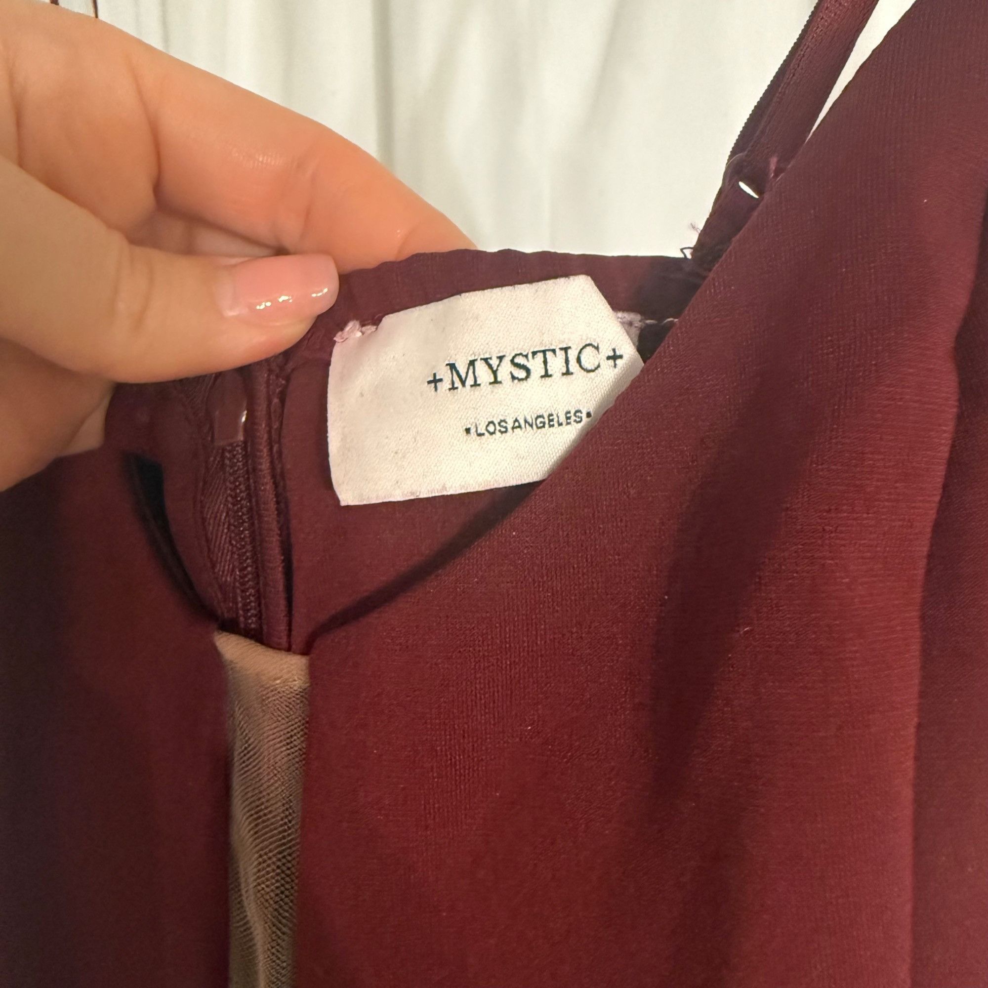Other Mystic Burgundy Fit & Flare Dress Sheer Cutouts Adjustable S Size S / US 4 / IT 40 - 7 Thumbnail