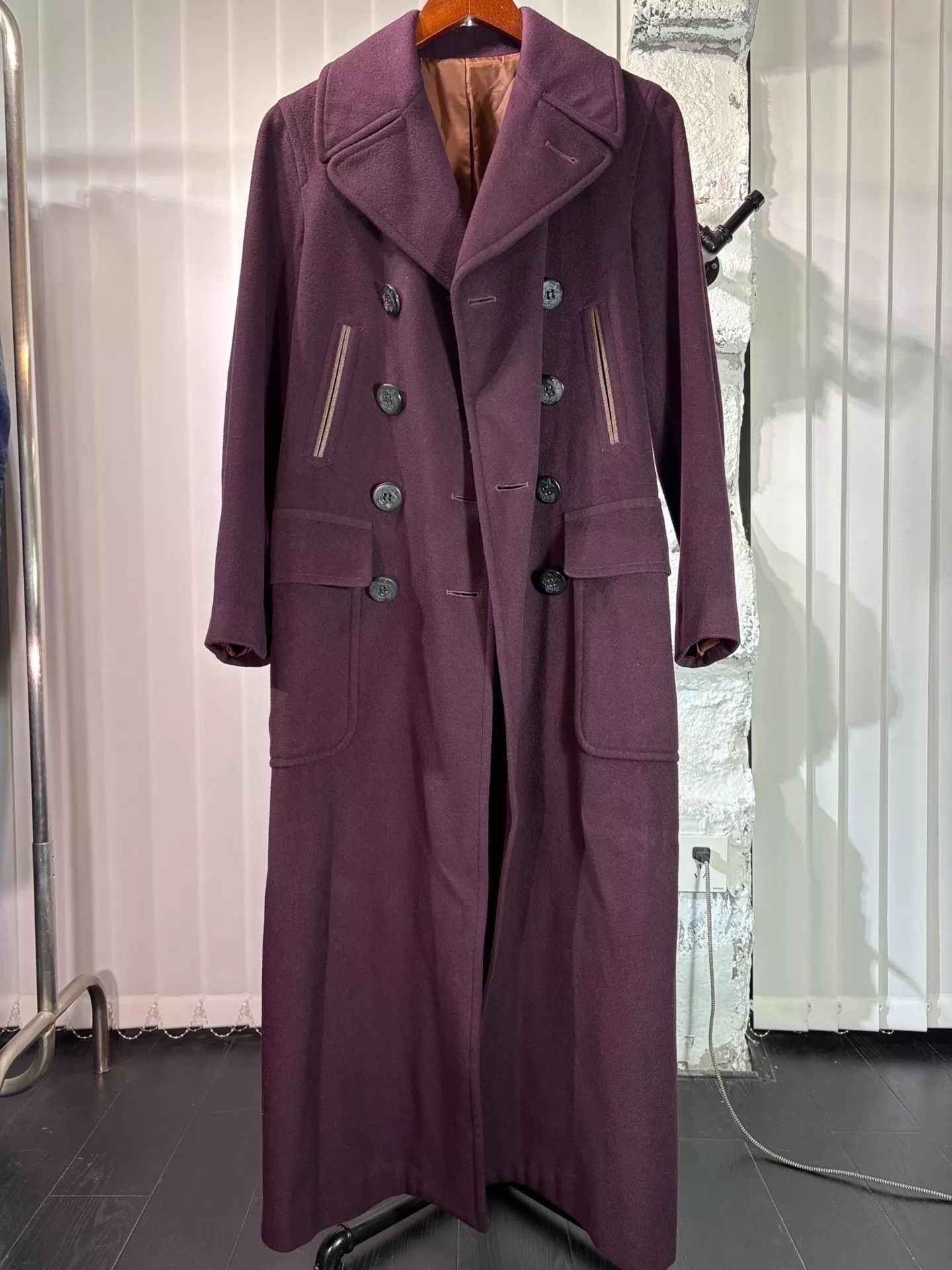 Jean Paul Gaultier JEAN PAUL GAULTIER 90s PLUM SUPER LONGCOAT SIZE 40 Size S / US 4 / IT 40 - 1 Thumbnail