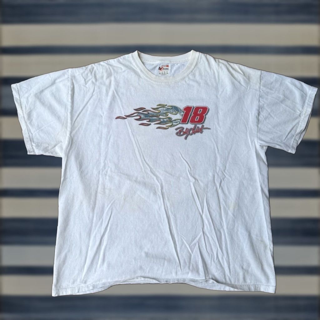 Vintage VINTAGE Bobby Labonte Nascar Racing T Shirt Large Double Sided Shirt Men White Cotton 90s Retro Graphic Print LogoLicensed Fans Size US L / EU 52-54 / 3 - 1 Thumbnail