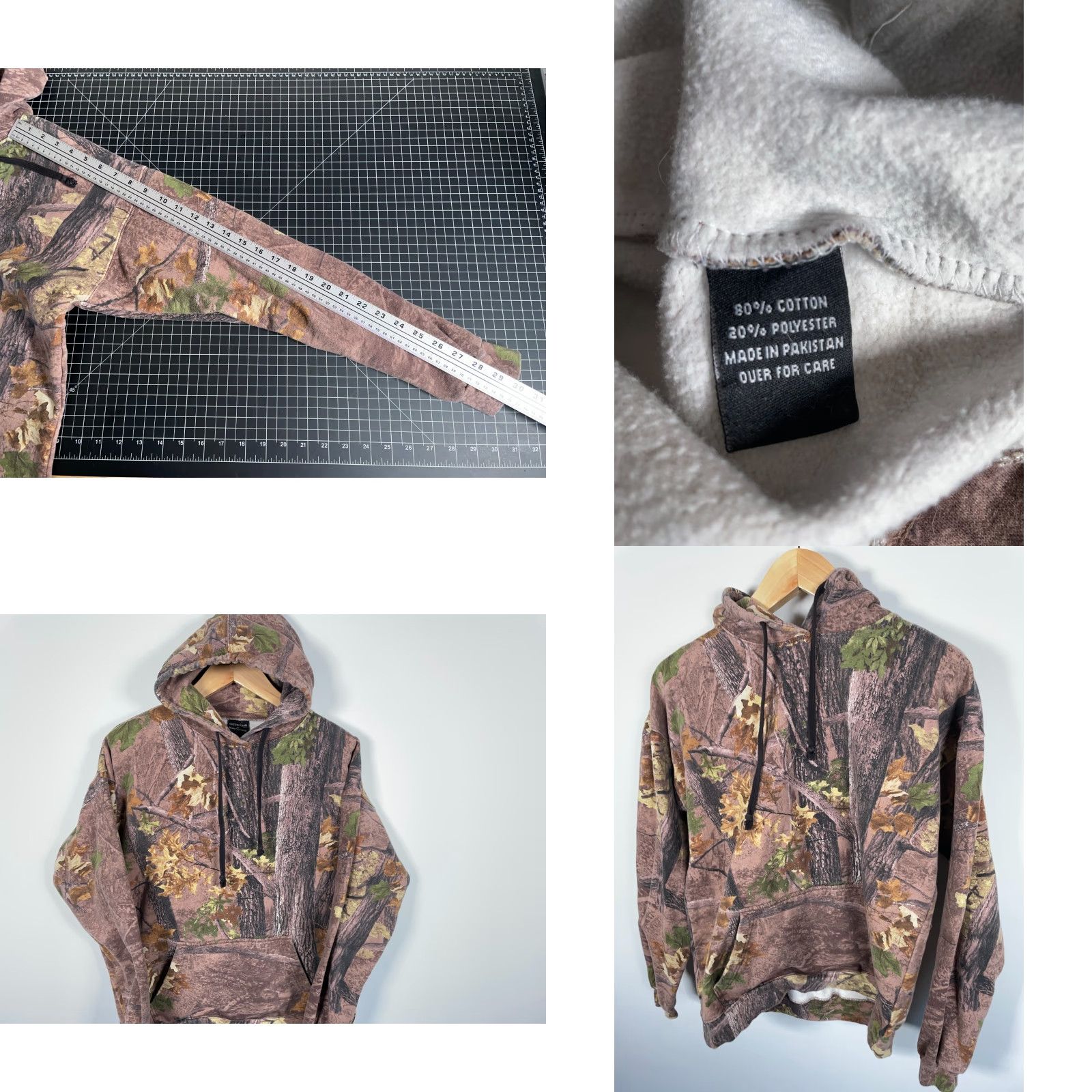 Vintage Thunder Sportswear Hoodie Adult Large Brown Camouflage Sweatshirt Long Sleeve Crew Neck Pullover Nature Outdoor Hunting Size US L / EU 52-54 / 3 - 8 Thumbnail