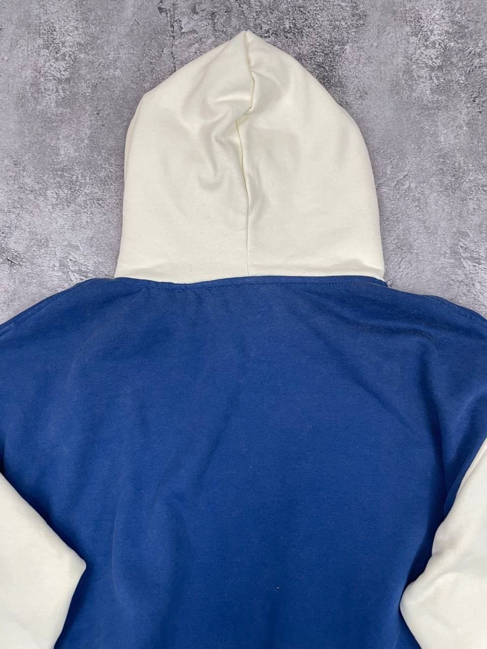 CHILDS Childish Men Cropped Hoodie Blue Cream Vintage Size XS Size US XS / EU 42 / 0 - 8 Thumbnail