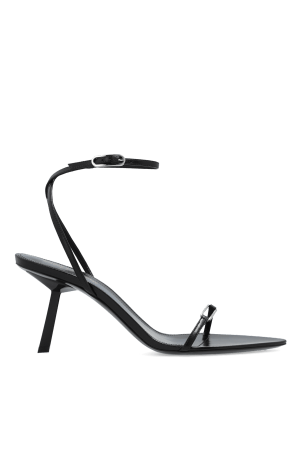 Saint Laurent Paris o1s1wg110925775116 Kitty Sandals in Shiny Leather in Black Size US 7 / IT 37 - 1 Thumbnail