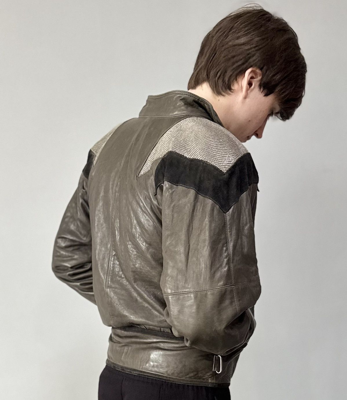 Versace Vintage Gianni Versace 1980s chain shoulder leather jacket Size US S / EU 44-46 / 1 - 4 Thumbnail