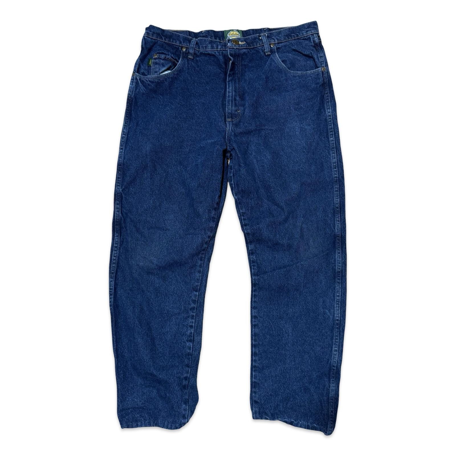 Cabelas Cabela's Flannel Lined Blue Jeans Size US 38 / EU 54 - 3 Thumbnail
