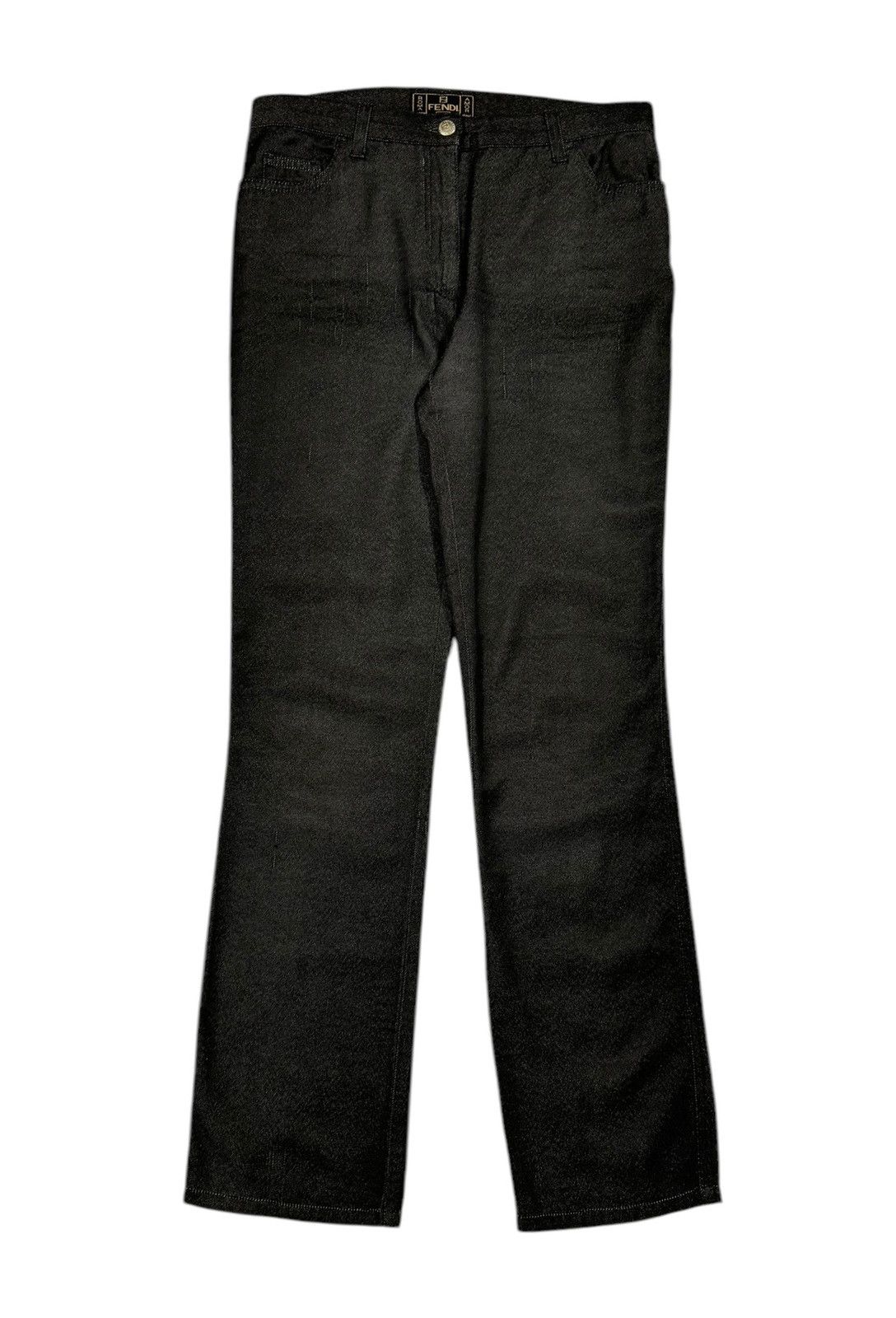 Fendi Authentic🔥Fendi Roma Italy Black Casual Pant Size US 31 - 2 Thumbnail