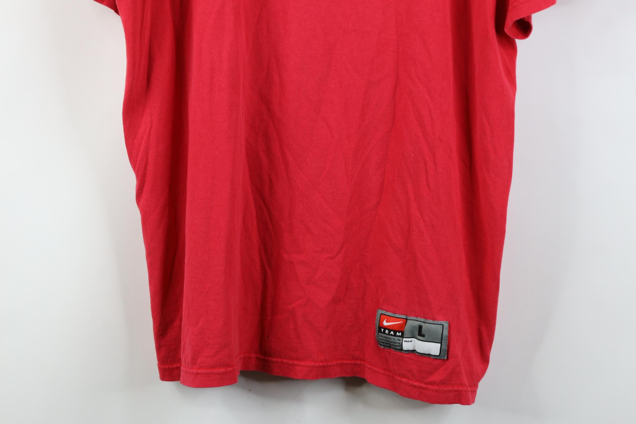 Nike Vintage Nike Swoosh Ohio State University Football T-Shirt Size US L / EU 52-54 / 3 - 3 Thumbnail