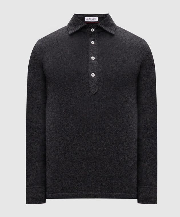 Brunello Cucinelli o1y0526 Cashmere Blend Sweater in Dark Gray Size US S / EU 44-46 / 1 - 1 Thumbnail