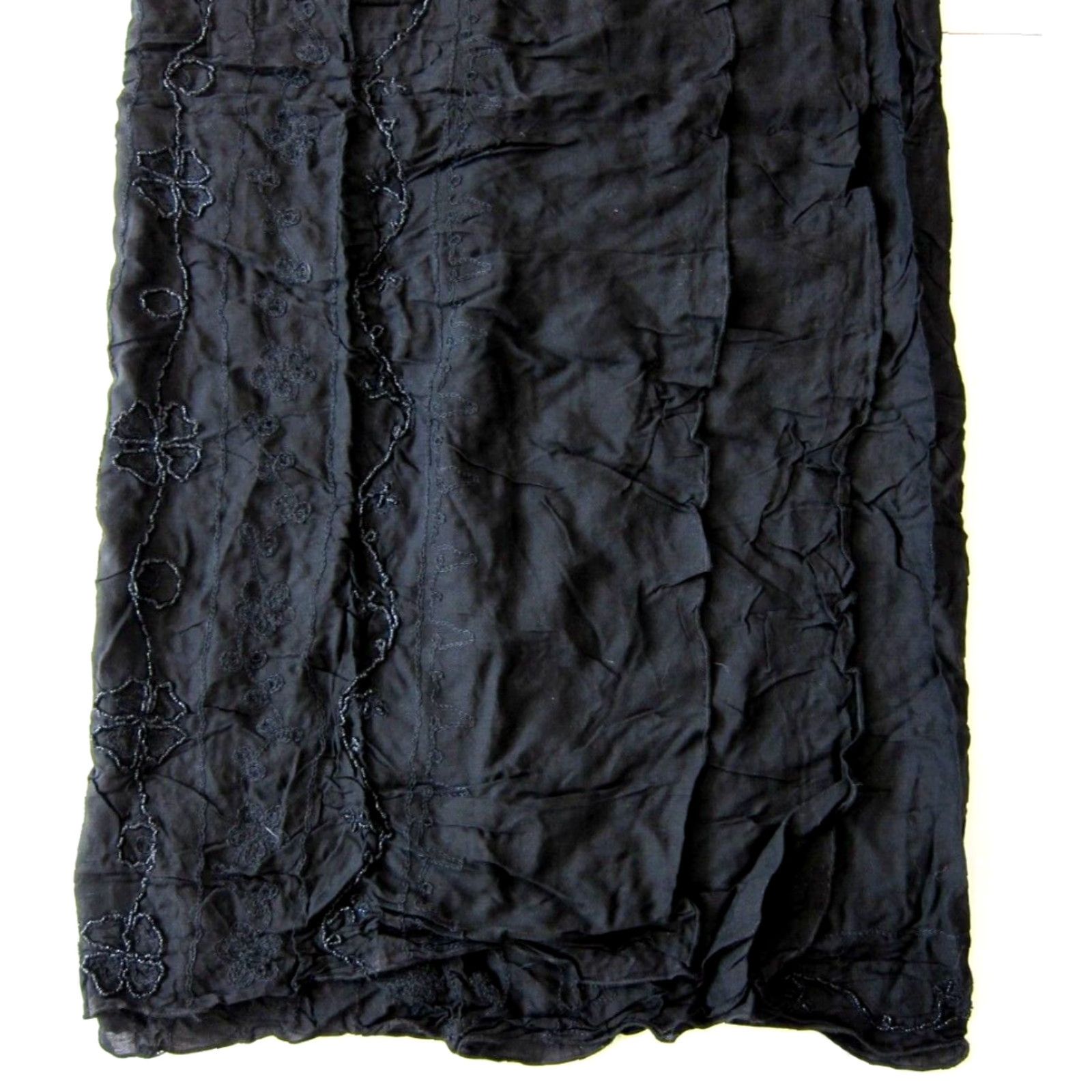 Vintage Cool Change Scarf Women Shawl Black Beaded Rectangle 100% Rayon One Size Size ONE SIZE - 6 Thumbnail