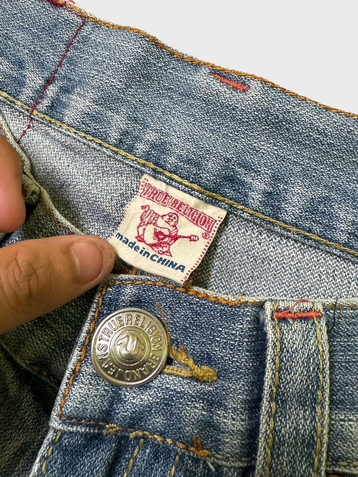 True Religion × Vintage TRUE RELIGION JOEY BIGT SPİRAL CUT DENIM JEANS Size US 31 - 8 Thumbnail