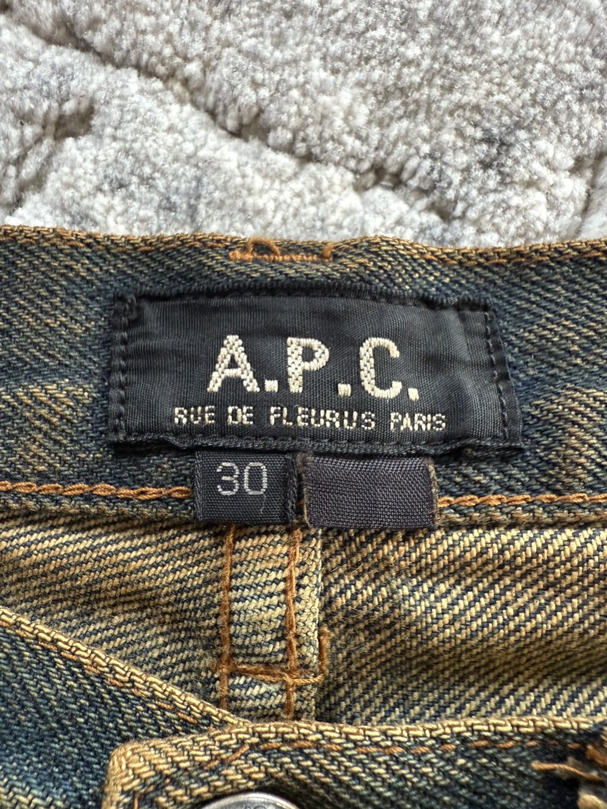 A.P.C. A.P.C Reu De Fleurus Earthy Mud Wash Selvedge Straight Jeans Size US 29 - 19 Thumbnail