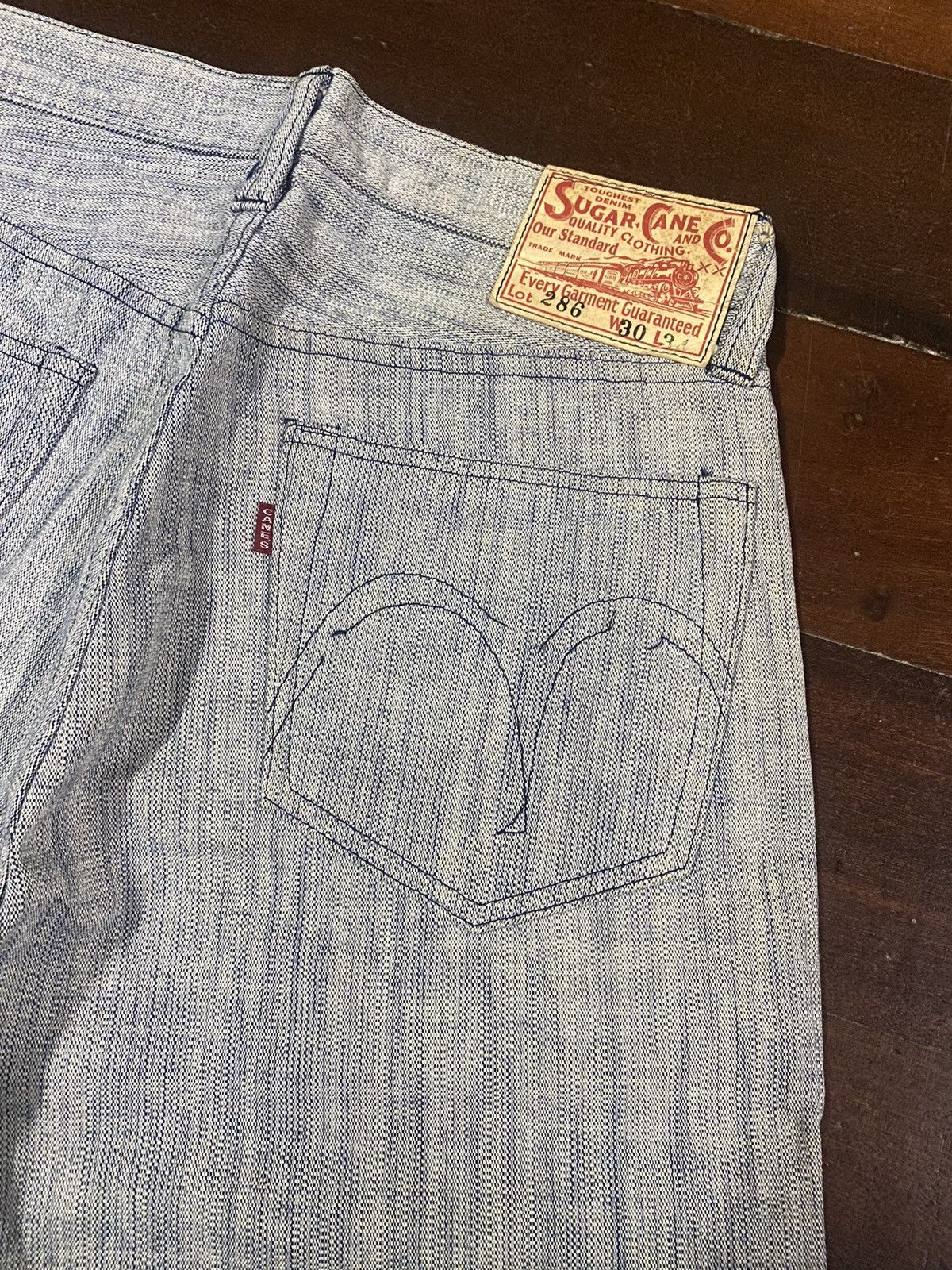 Iron Heart VTG SUGAR CANE LOT 286 WIDE LEG LIMITED HARD FABRIC Size US 30 / EU 46 - 9 Thumbnail
