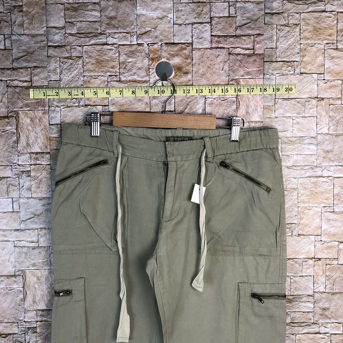 Japanese Brand Q Top Green utility streetwear Cargo Multipocket Pants #A437 Size US 30 / EU 46 - 4 Thumbnail