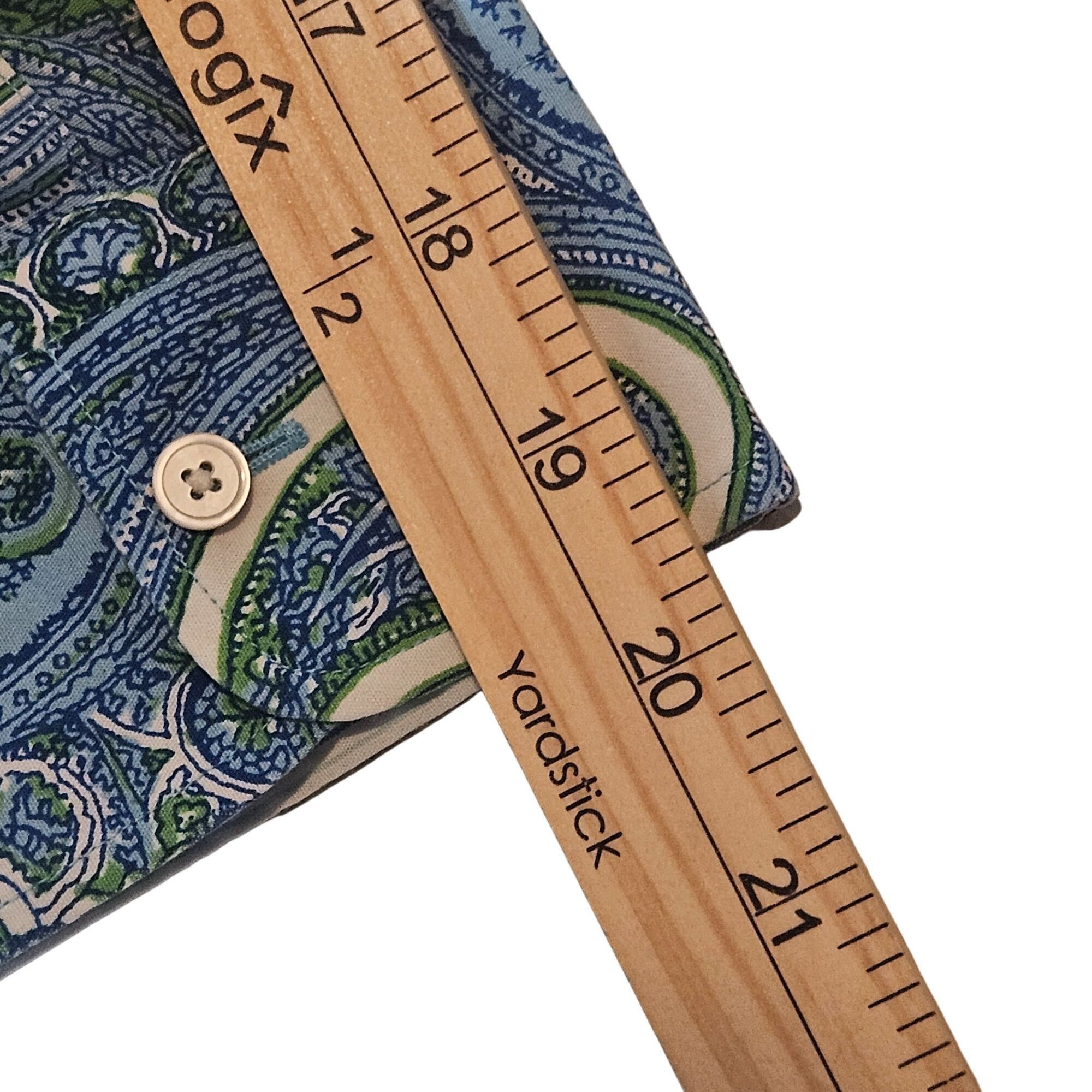 Talbots Talbots Women's Paisley Button Front Shirt Blue/Green 10 Pre Size L / US 10 / IT 46 - 10 Thumbnail