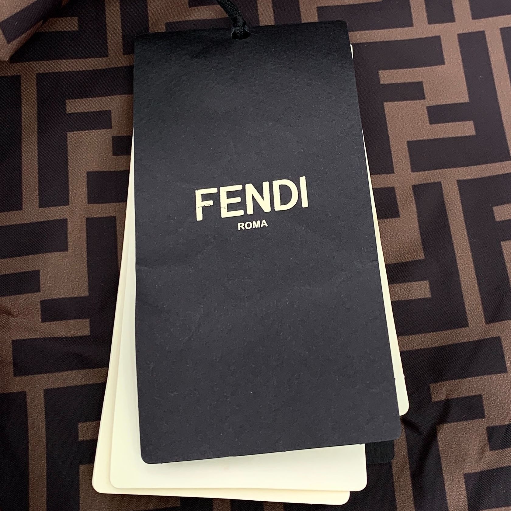 Fendi Fendi Roma Brown Full Logo Print Hooded Jacket 46/S Zipper C Size S / US 4 / IT 40 - 4 Thumbnail