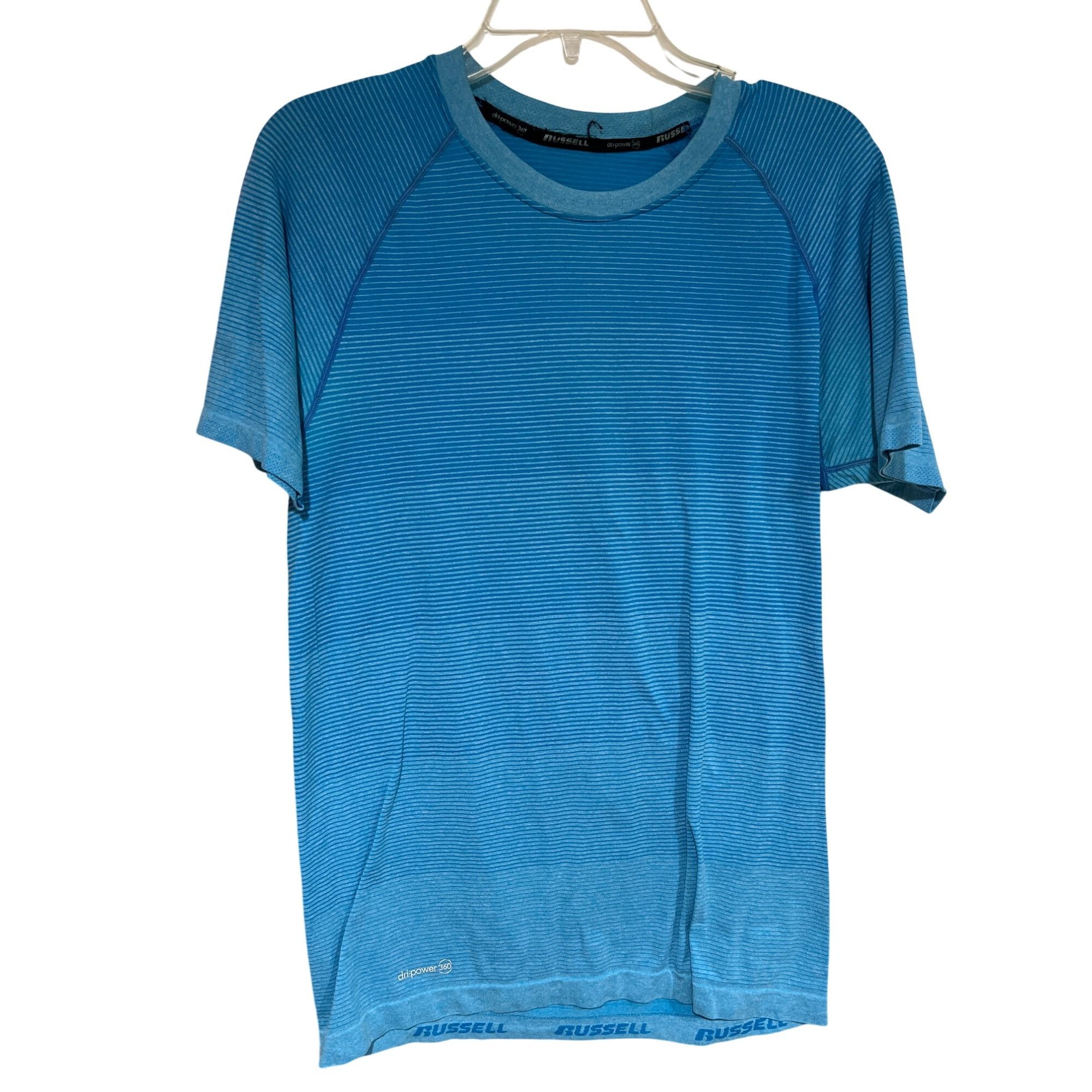 Other Russell Blue Striped Mens T-Shirt Size M Nylon/Polyester Ble Size US M / EU 48-50 / 2 - 1 Thumbnail