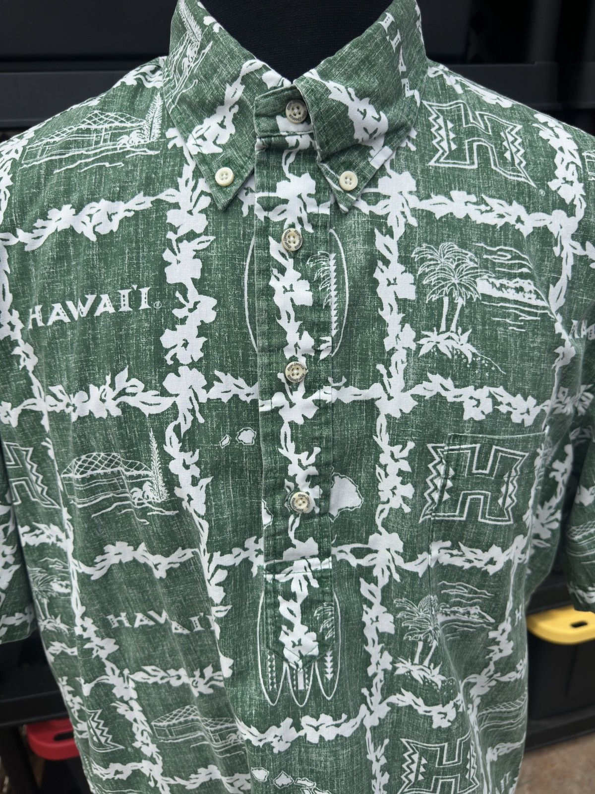 Reyn Spooner Reyn Spooner University Hawaii Classic Men's L Green Size US L / EU 52-54 / 3 - 3 Thumbnail