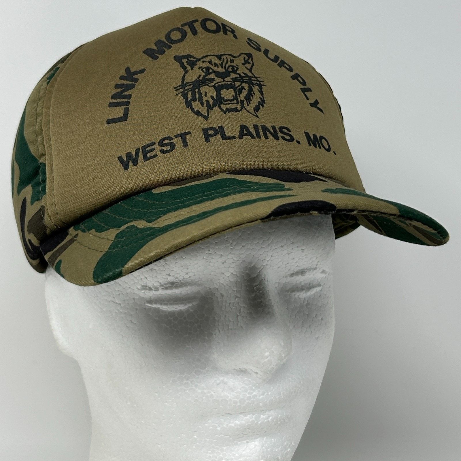 Vintage Vintage 80s Link Motor Supply Hat Baseball Cap Camouflage Size ONE SIZE - 9 Thumbnail