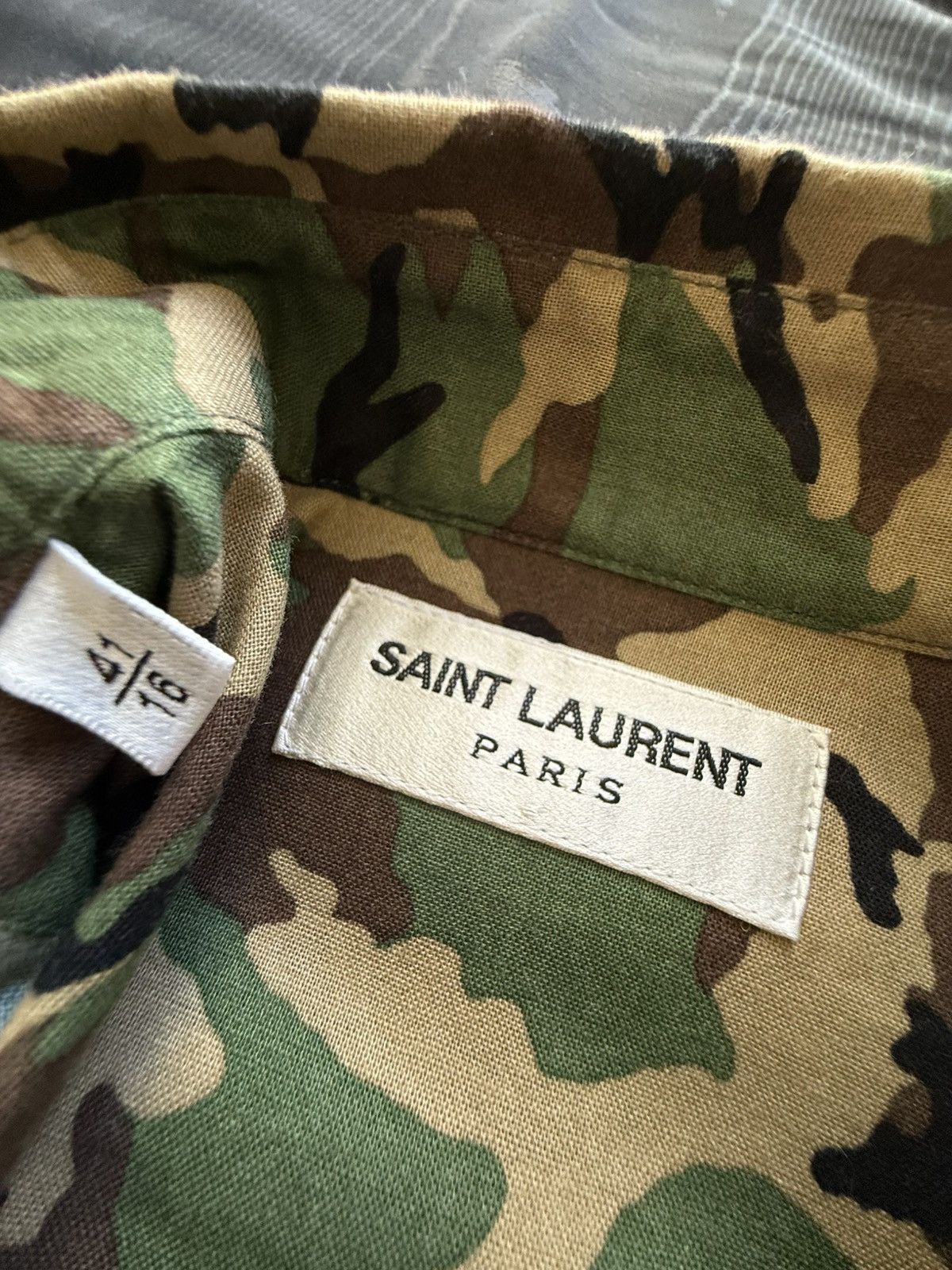 Saint Laurent Paris SS15 Saint Laurent Psych Rock camo shirt Hedi Slimane 41 Size US L / EU 52-54 / 3 - 20 Thumbnail