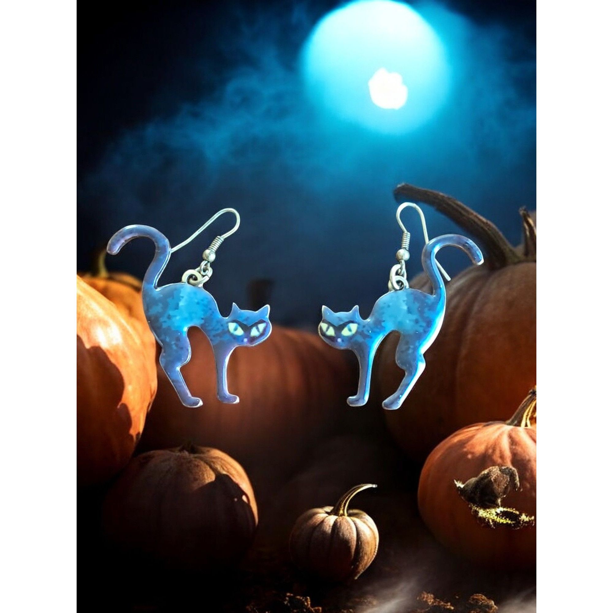 Other Spooky Black Cat Earrings Size ONE SIZE - 1 Thumbnail