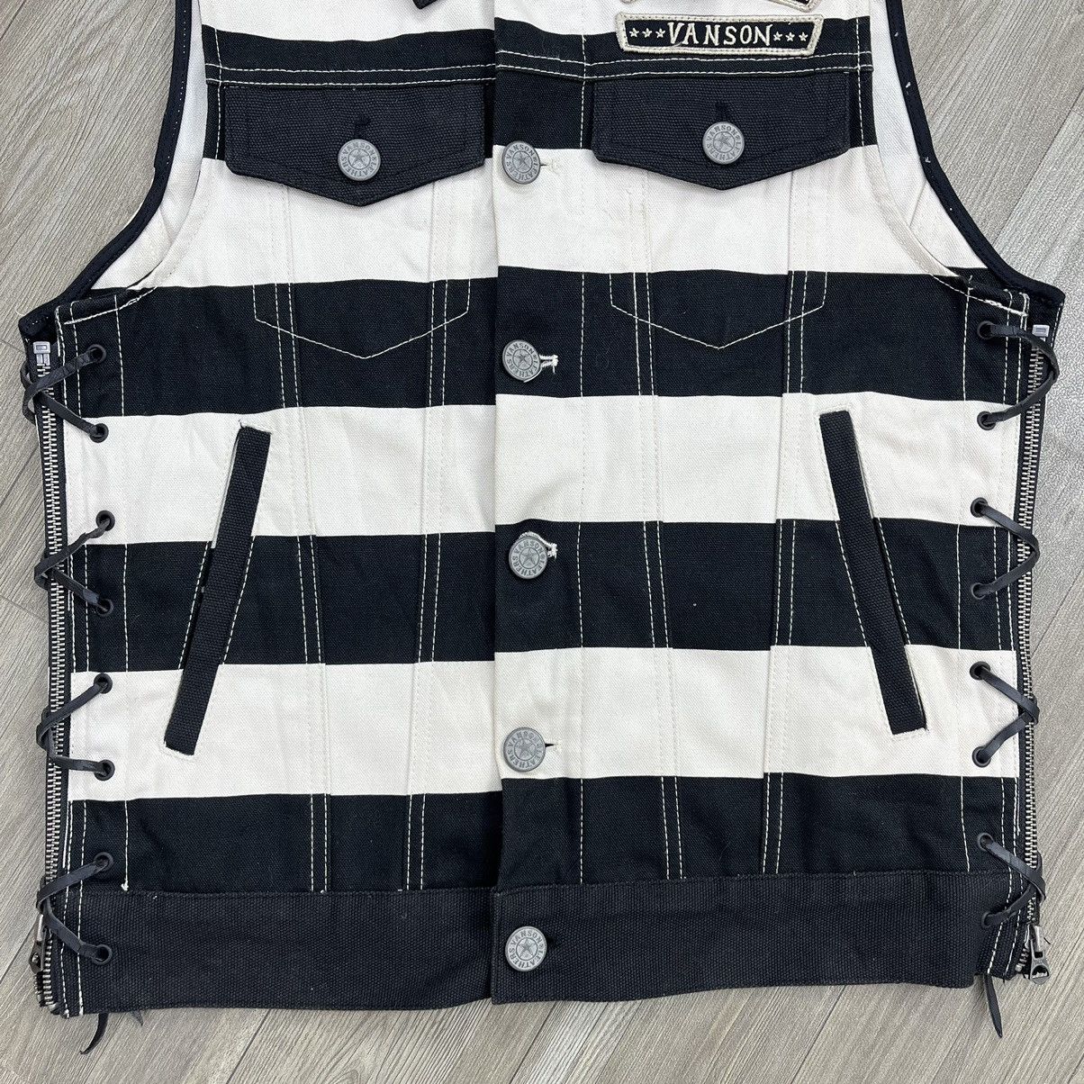 Sports Specialties × Vanson Leathers × Vintage Vintage Vanson Prisoner Motorcycle Punk Vest Ifsixwasnine Size US M / EU 48-50 / 2 - 7 Thumbnail