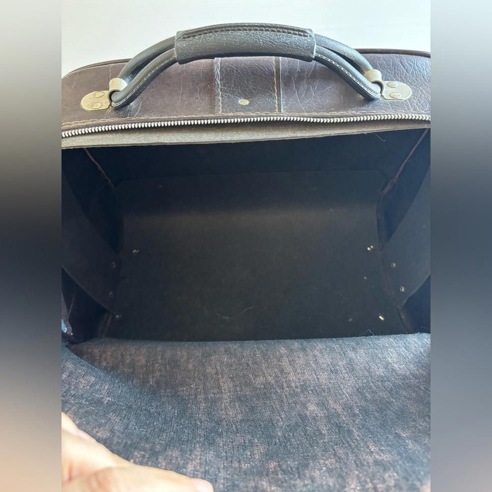 Designer Vintage Leather Brown Bag Size ONE SIZE - 5 Thumbnail