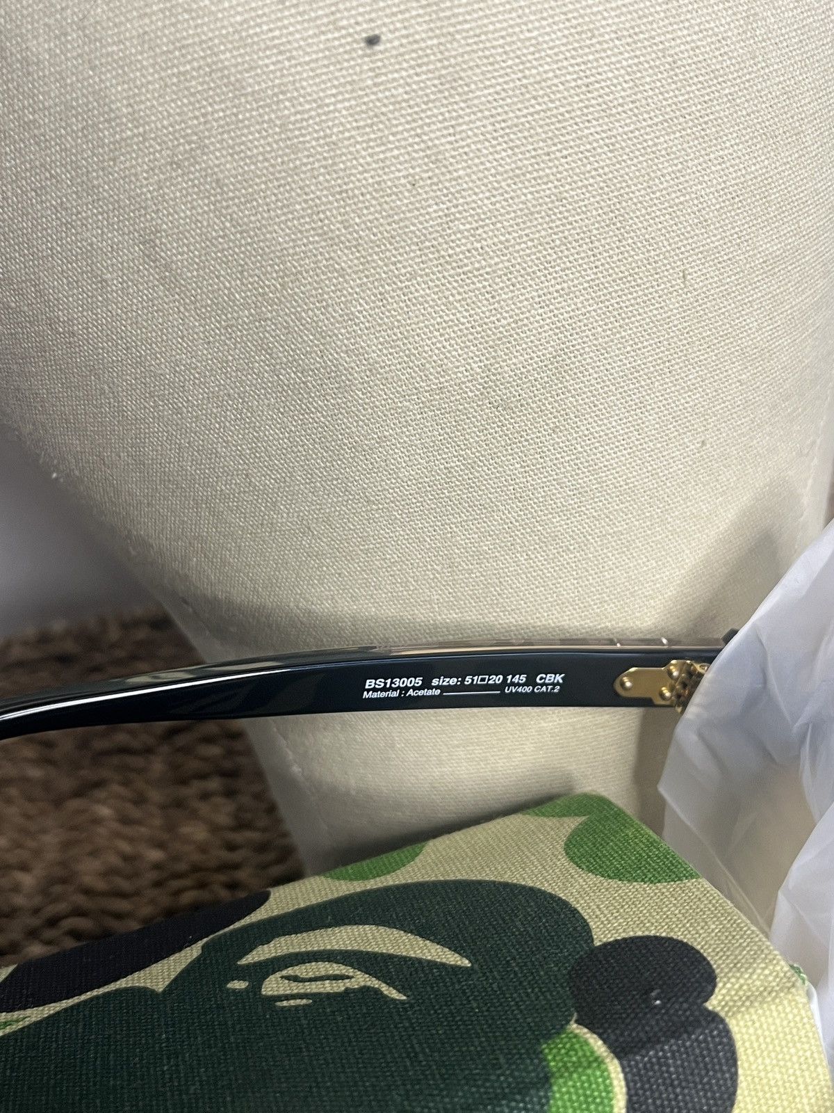 Bape NEW bape BS13005 Sunglasses Yellow Lenses Size ONE SIZE - 5 Thumbnail