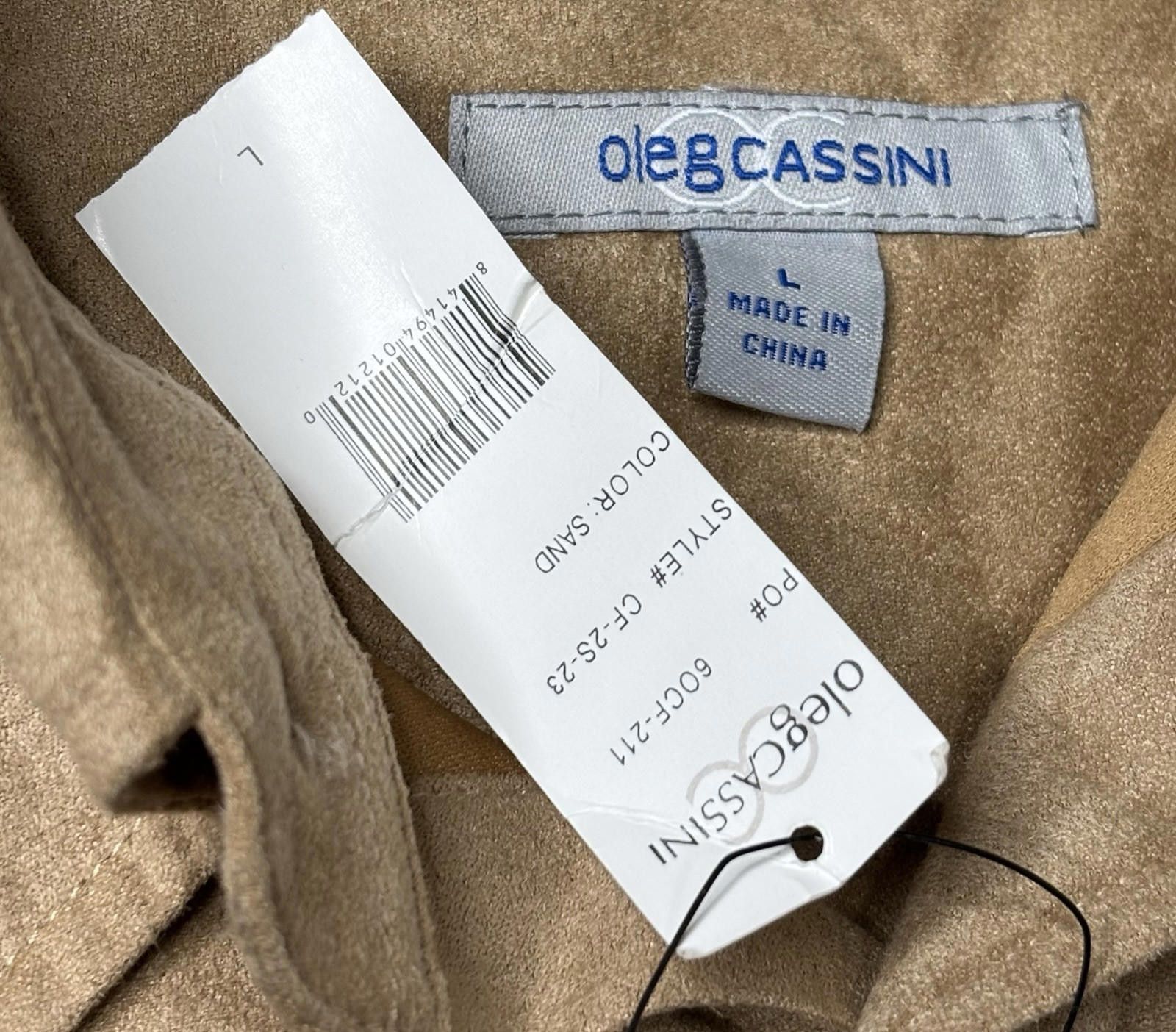 Oleg Cassini VTG Oleg Cassini Shirt Mens Large Suede Silk Tan Western NEW Size US L / EU 52-54 / 3 - 2 Thumbnail