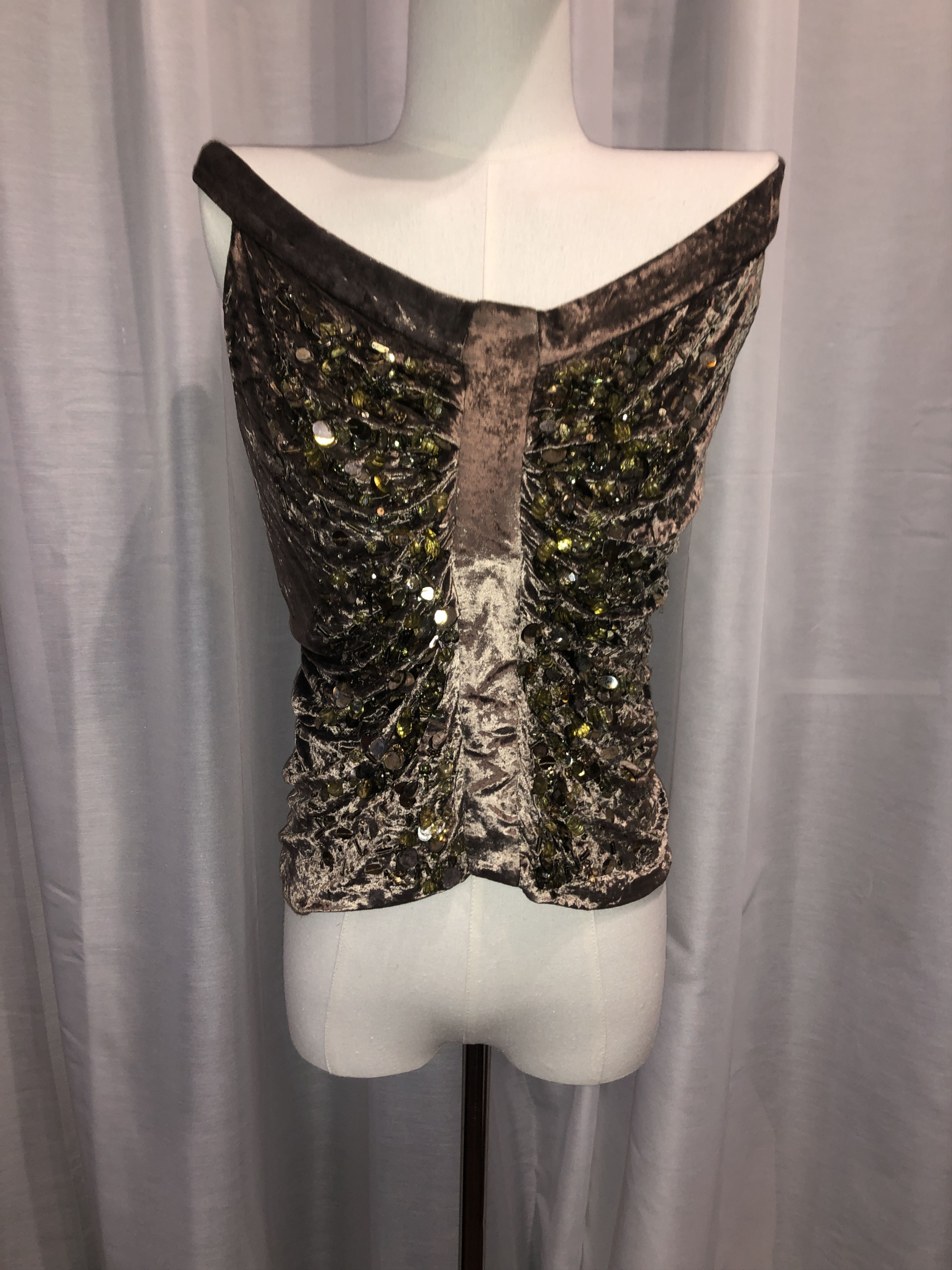 John Galliano Suquined Bronze Top Size M / US 6-8 / IT 42-44 - 4 Thumbnail