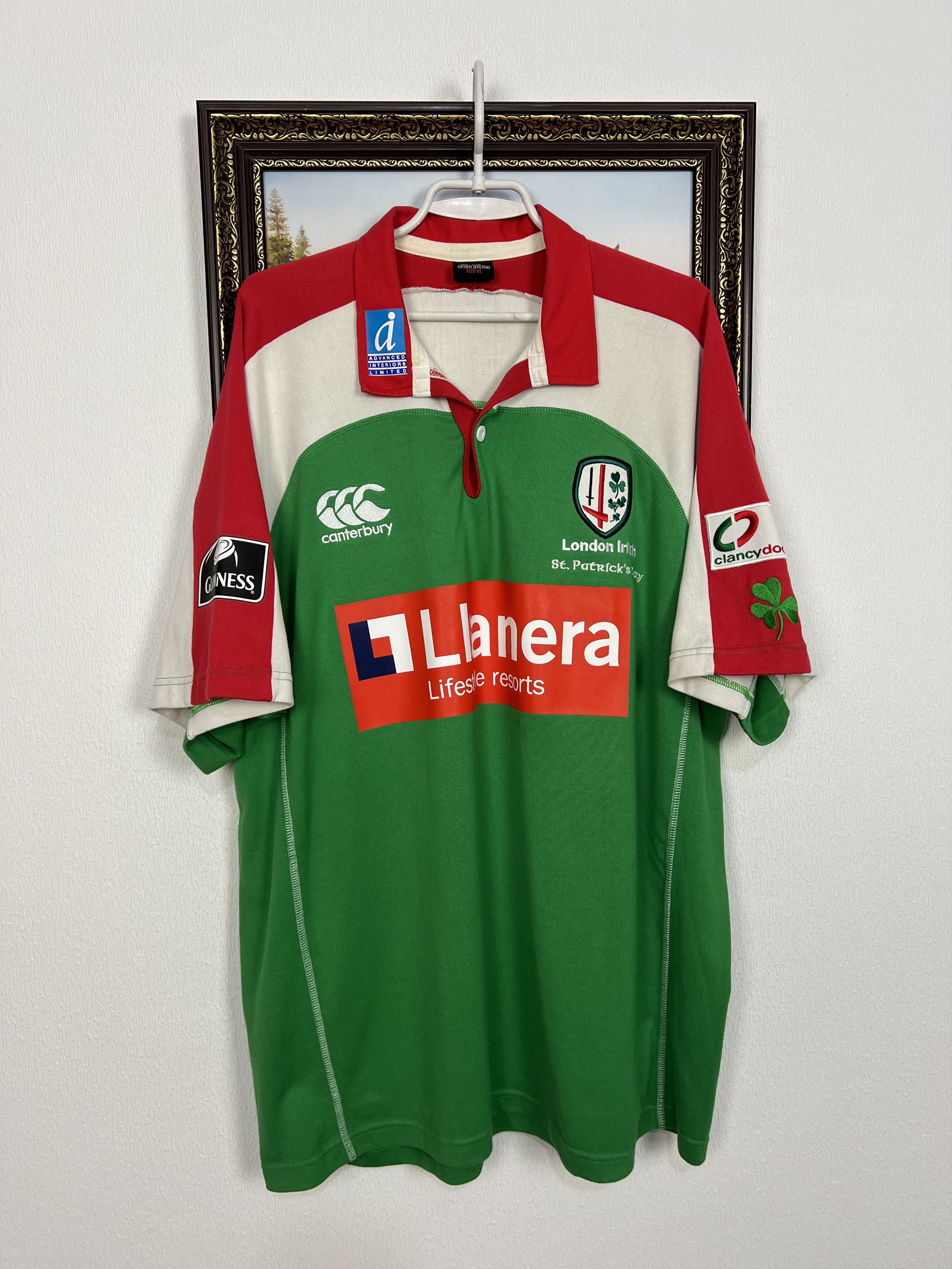 Vintage Canterbury London Irish Rugby Jersey Trikot Player Issue Size US XL / EU 56 / 4 - 1 Thumbnail