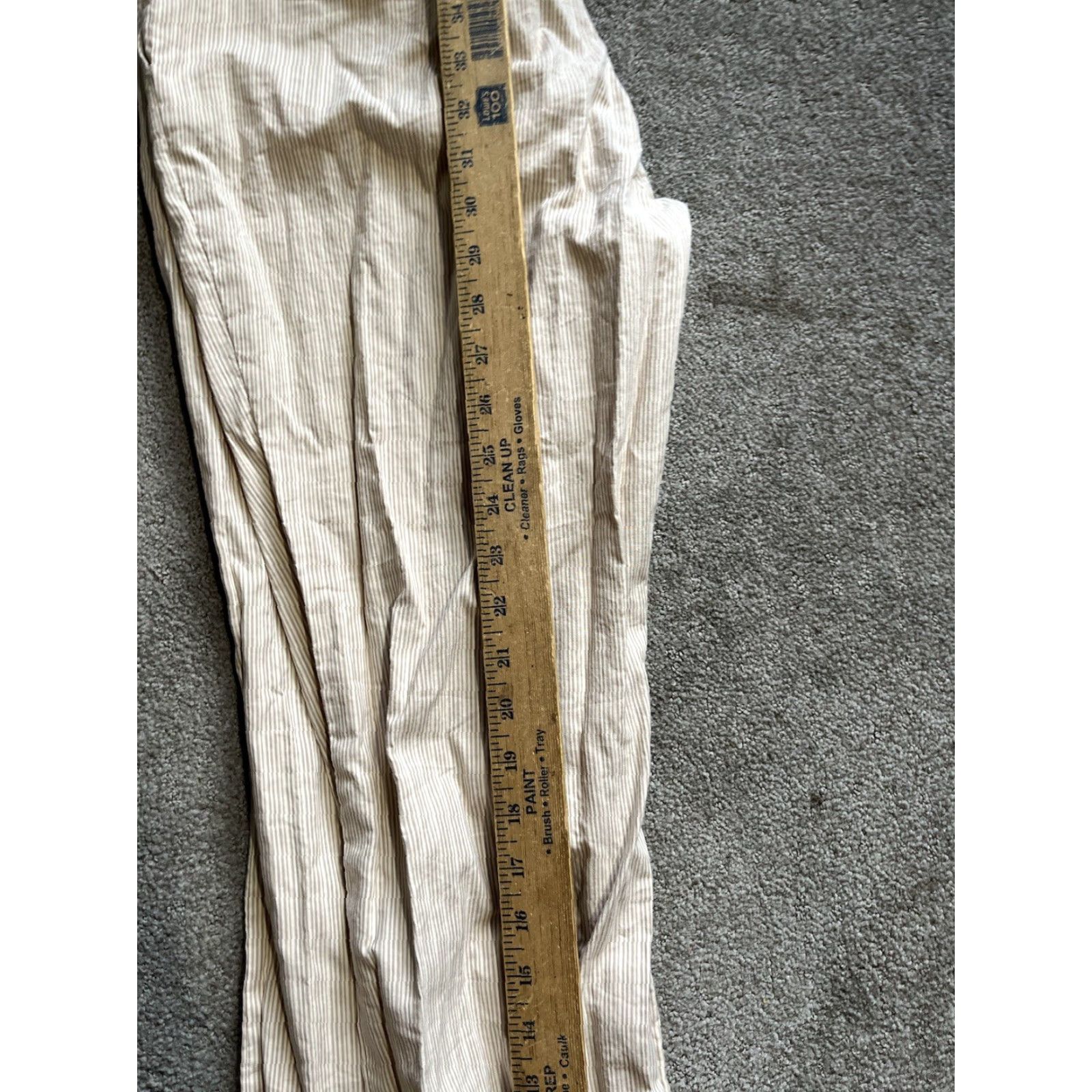 Banana Republic Banana Republic Women’s Beige Pinstripe Dress Slacks Size 10 Pants Size 32" / US 10 / IT 46 - 6 Thumbnail