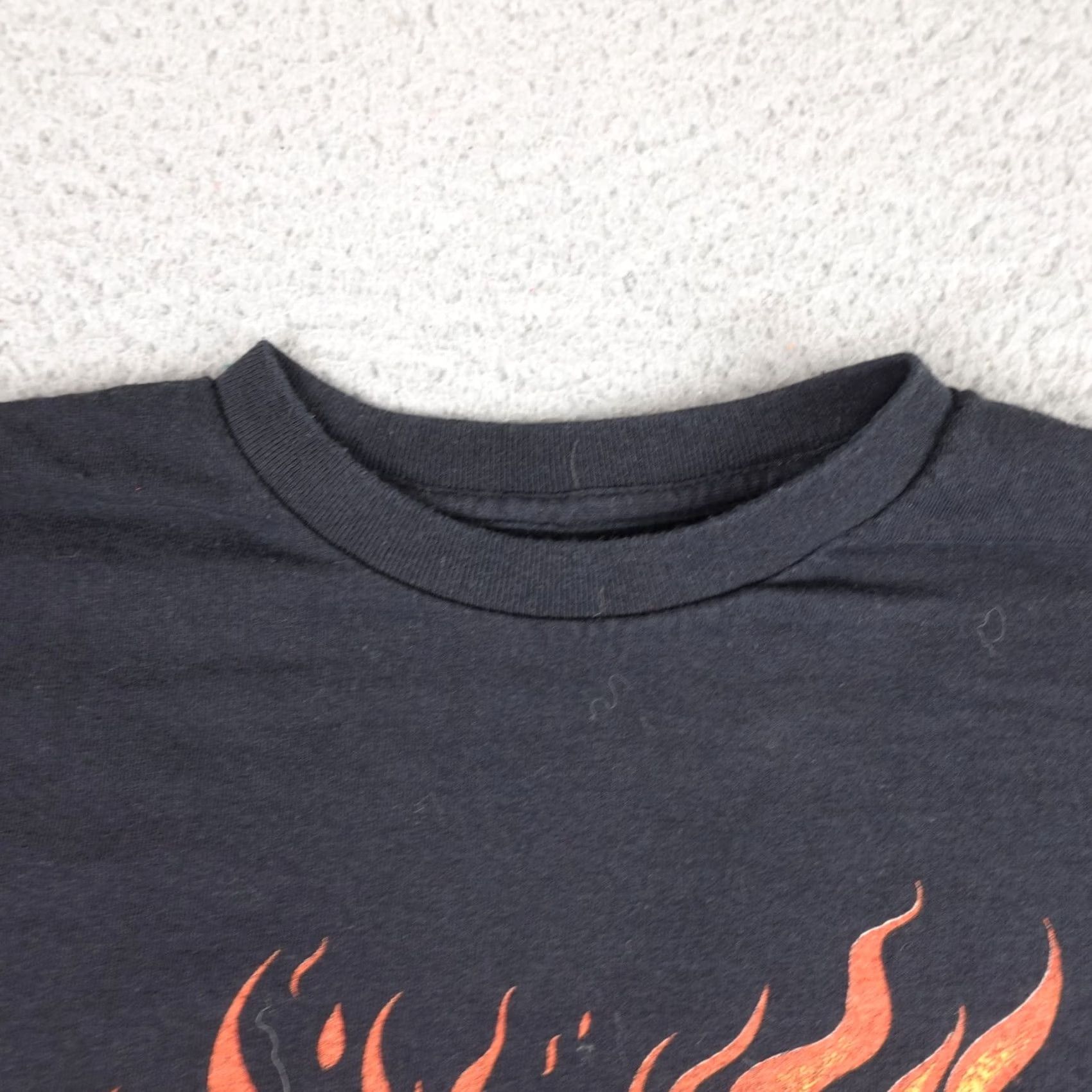 Glanshirt Wu Tang Shirt Mens Medium Black Short Sleeve Flames Graphic Hip Hop Y2K Size US M / EU 48-50 / 2 - 5 Thumbnail