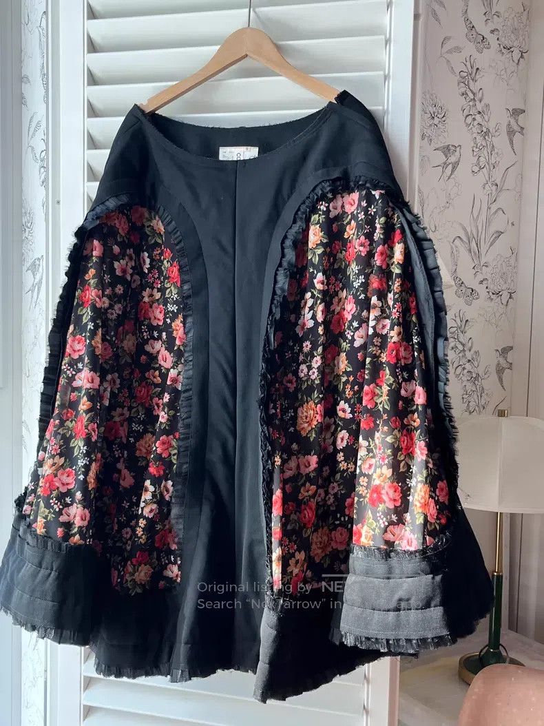 Comme des Garcons Comme Des Garcons size S Main Line Floral Patchwork Skirt Size 22" - 4 Thumbnail