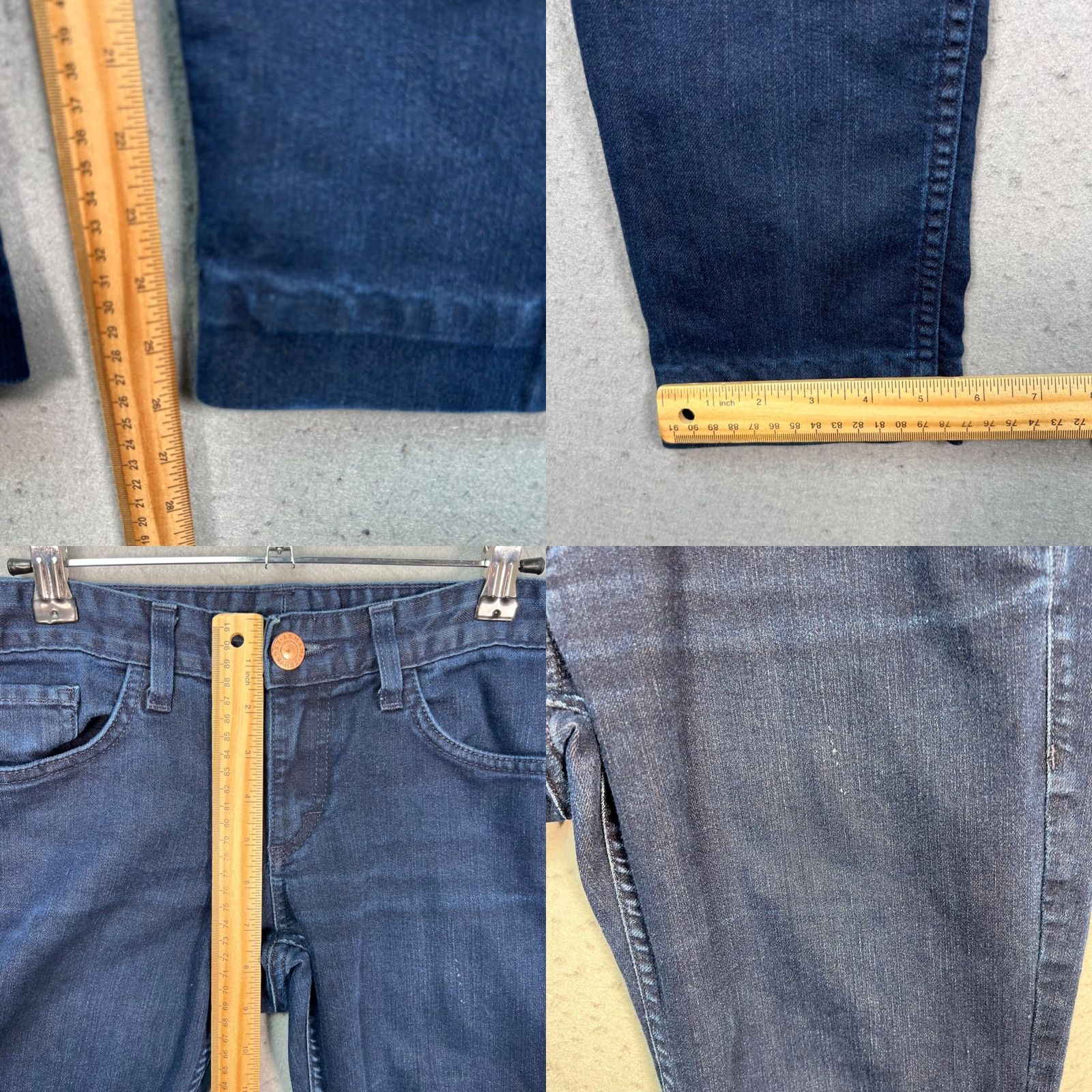 Armani Exchange Armani Exchange Womens Jeans Skinny Regular Dark Wash 8 Blue USA 5-Pocket Stretch Inseam 27in Low Rise Denim US Made Size 30" / US 8 / IT 44 - 8 Thumbnail