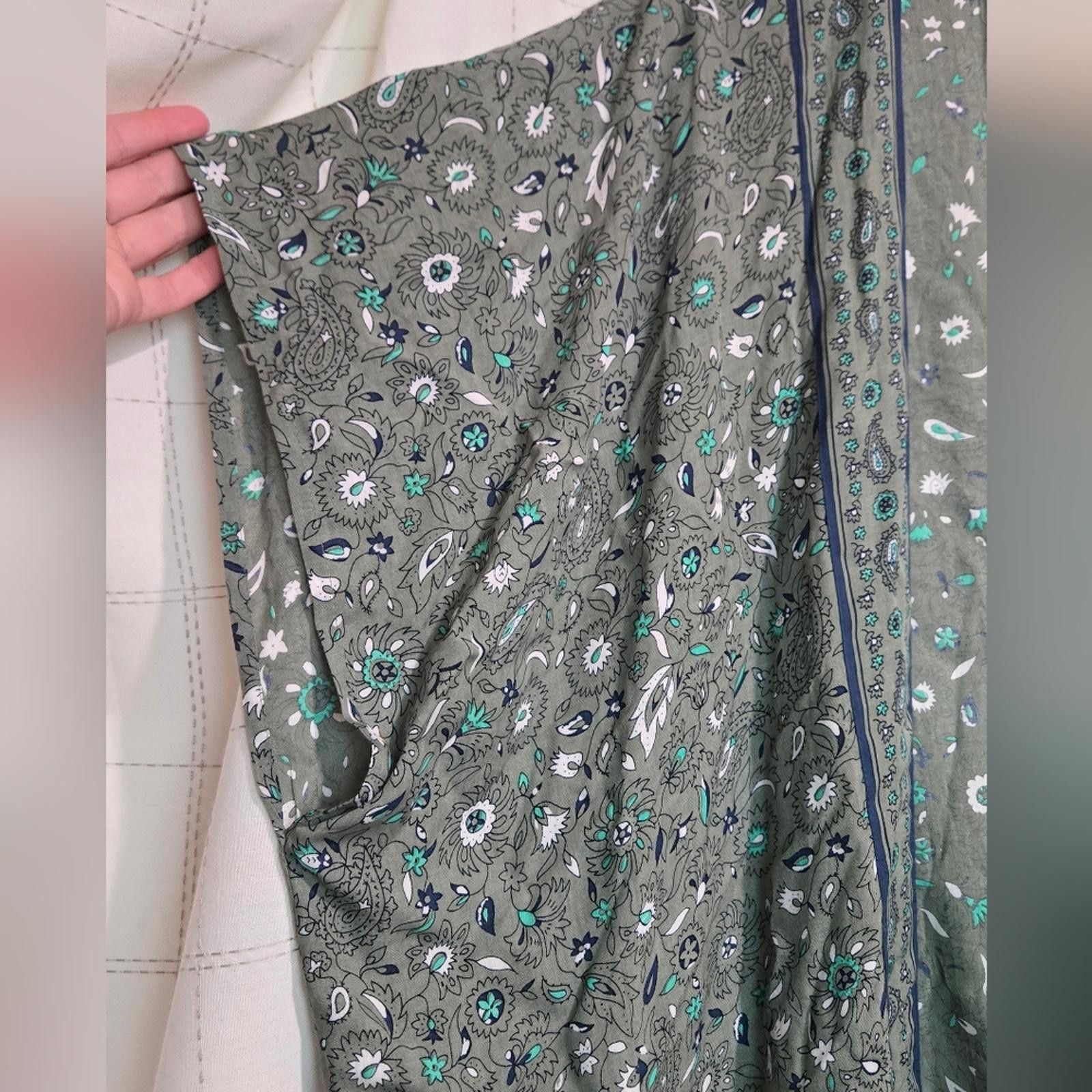 Other LOFT Green Paisley Floral Wrap Size S / US 4 / IT 40 - 3 Thumbnail