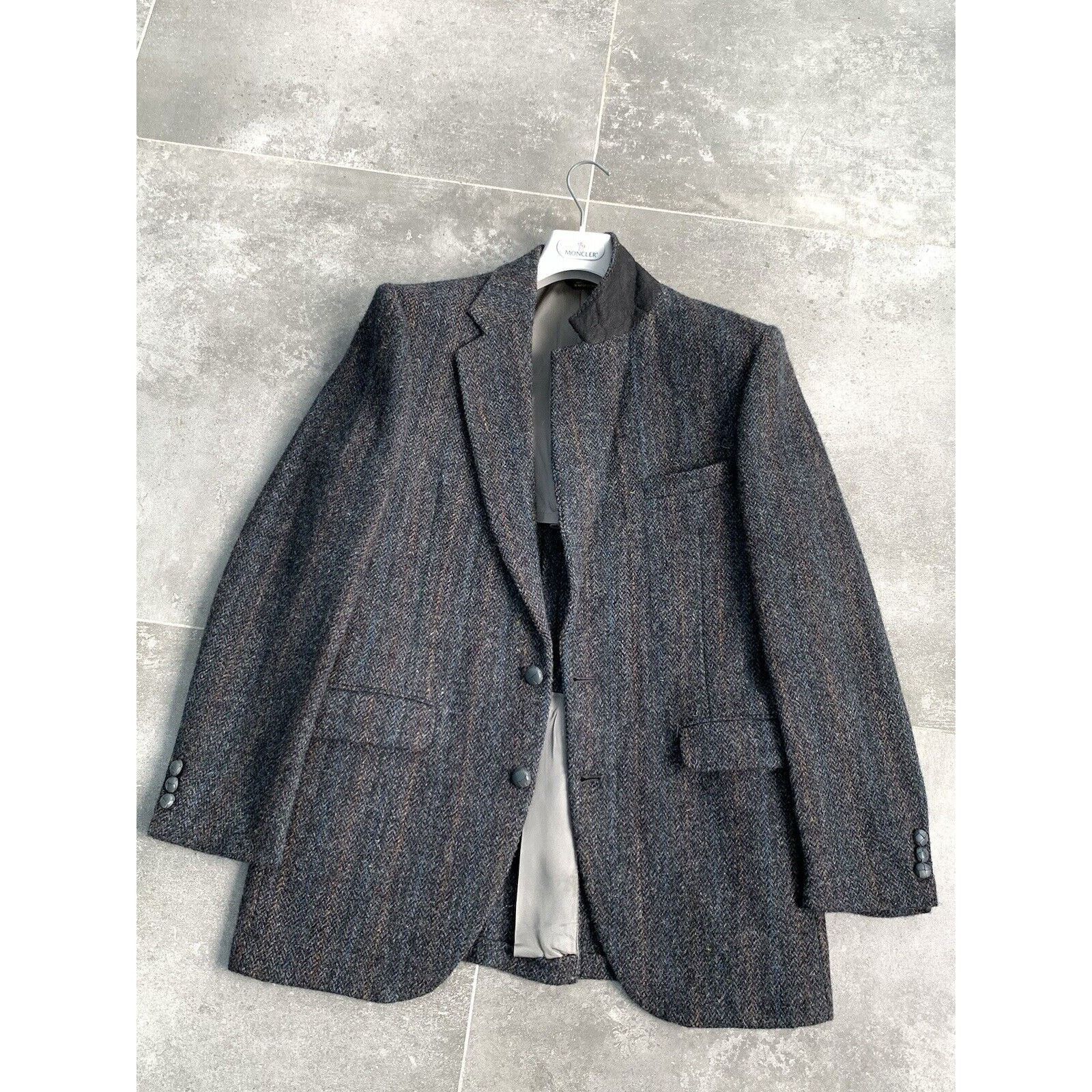 Harris Tweed × Vintage Men's HARRIS TWEED MADE IN USA Sport Blazer Jacket EU50 UK40 Size 50R - 19 Thumbnail
