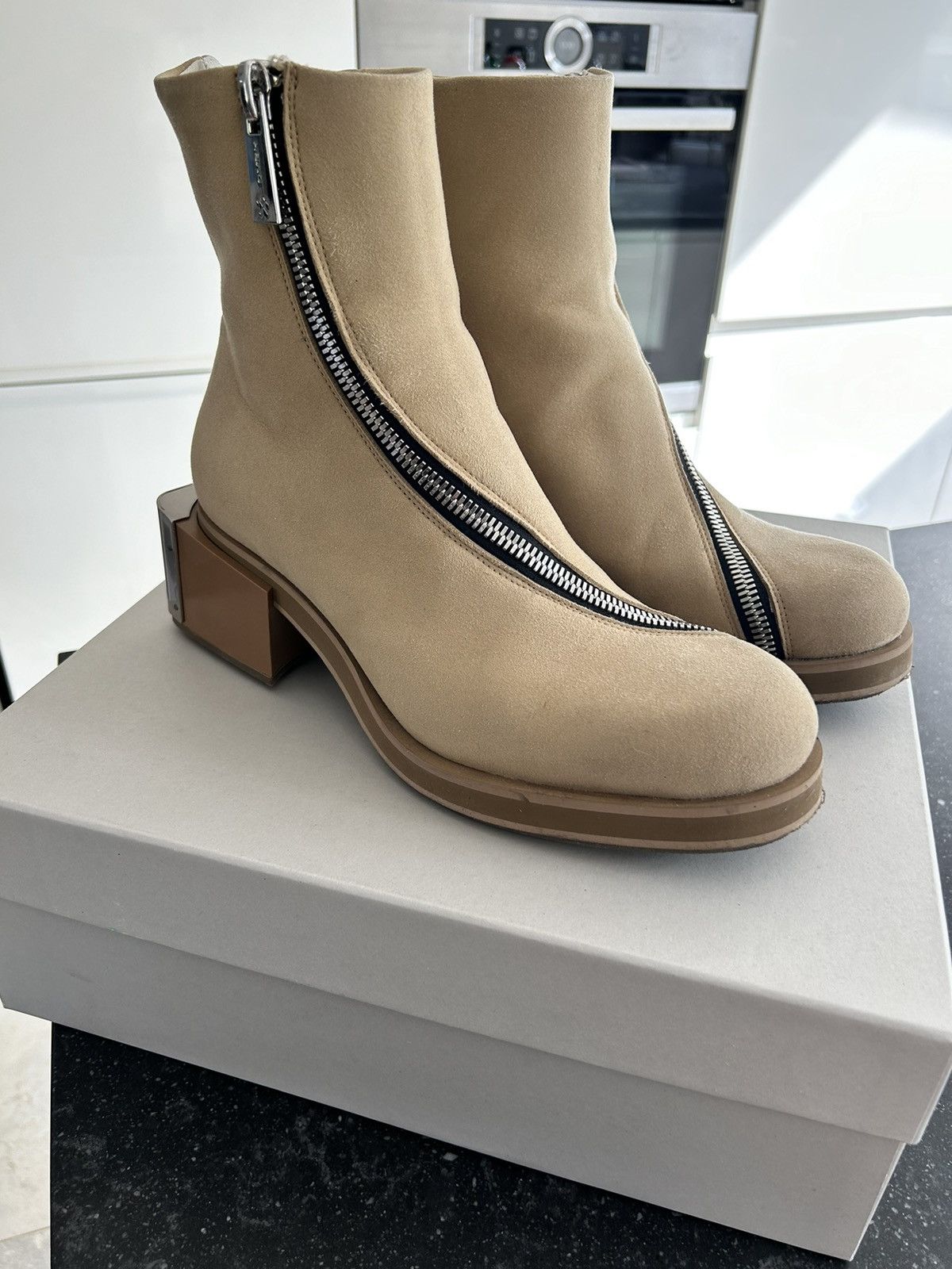 image of Gmbh Ergonomic Riding Ankle Boot in Beige, Men's (Size 9)