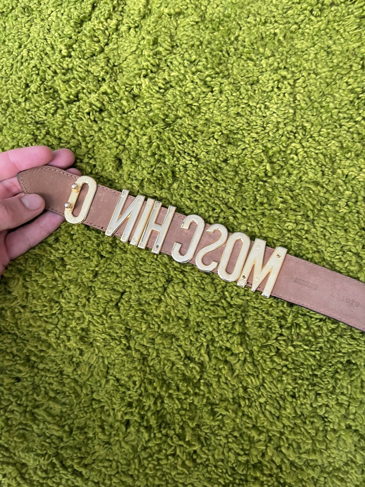 Designer × Genuine Leather × Moschino Moschino real leather big logo belt Size ONE SIZE - 3 Thumbnail