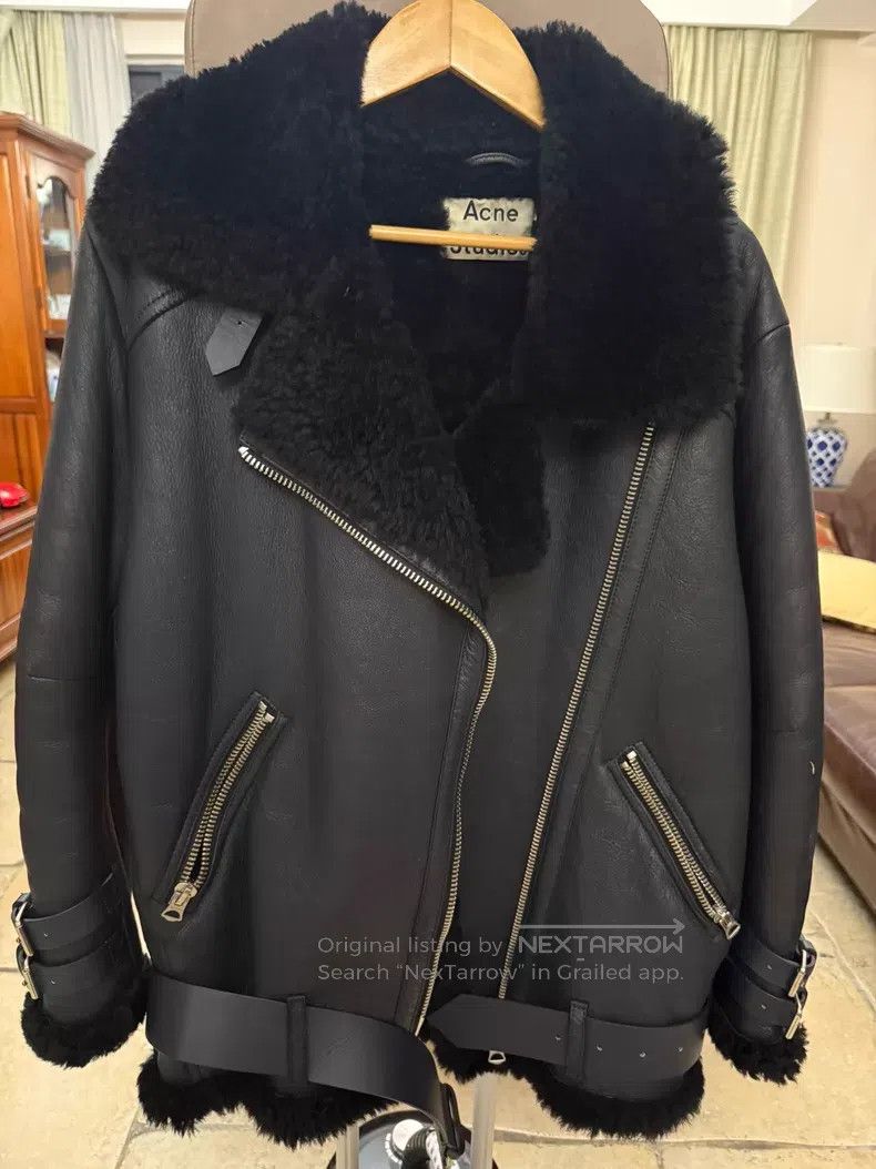 Acne Studios Acne Studios Shearling and Leather Combination Jacket, bla Size XS / US 0-2 / IT 36-38 - 1 Thumbnail