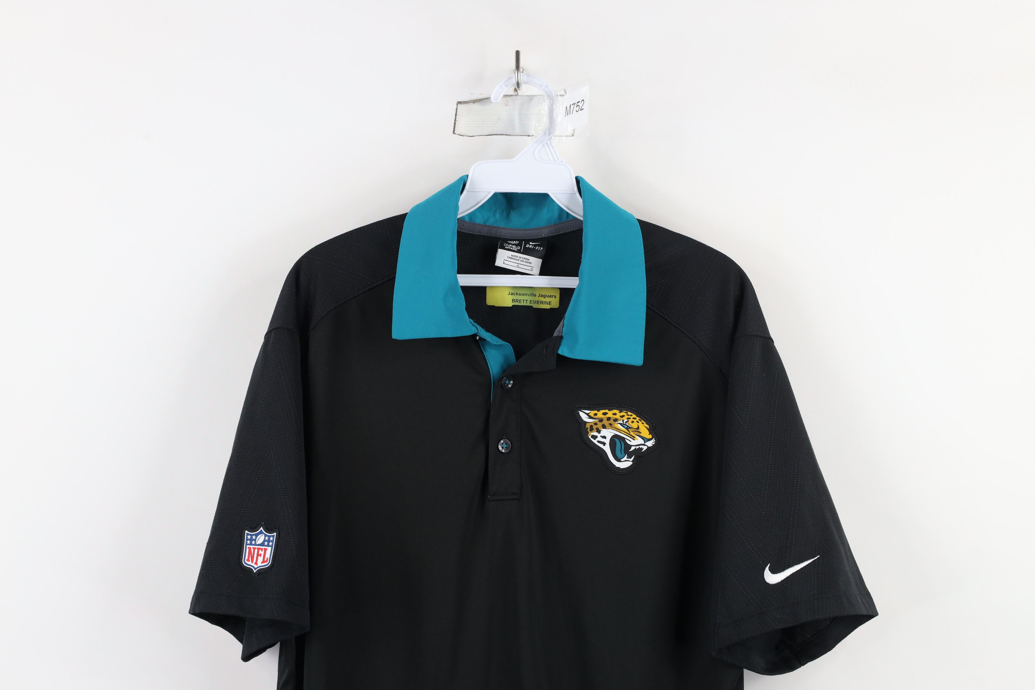 Nike × Vintage Nike On Field Jacksonville Jaguars Football Polo Shirt Size US L / EU 52-54 / 3 - 2 Thumbnail