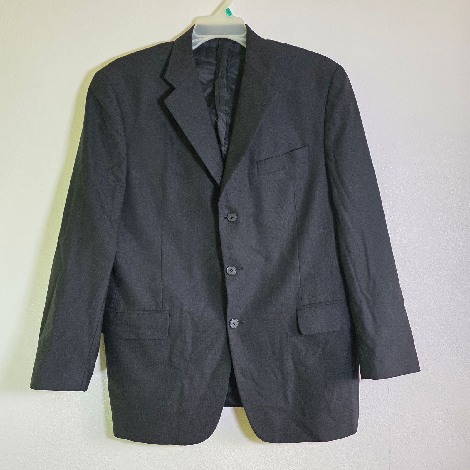Joseph Abboud Joseph Abboud Wool Blazer Super 120’s Black Mens 43R Large Size 42R - 1 Thumbnail
