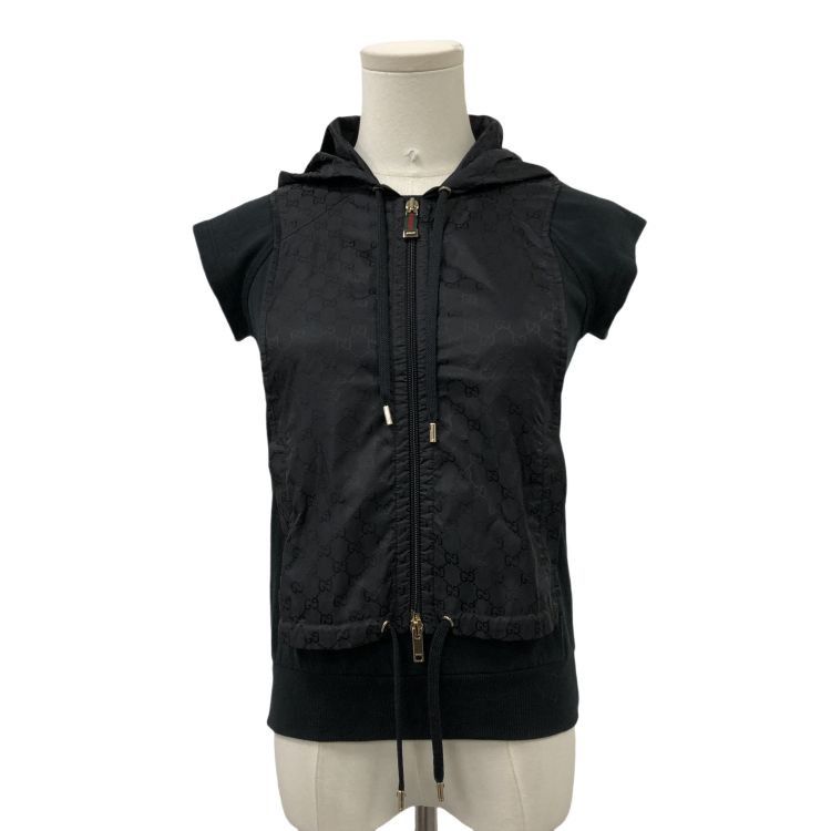 Gucci Gucci GG Monogram Hooded Vest Size XS Size XS / US 0-2 / IT 36-38 - 1 Thumbnail