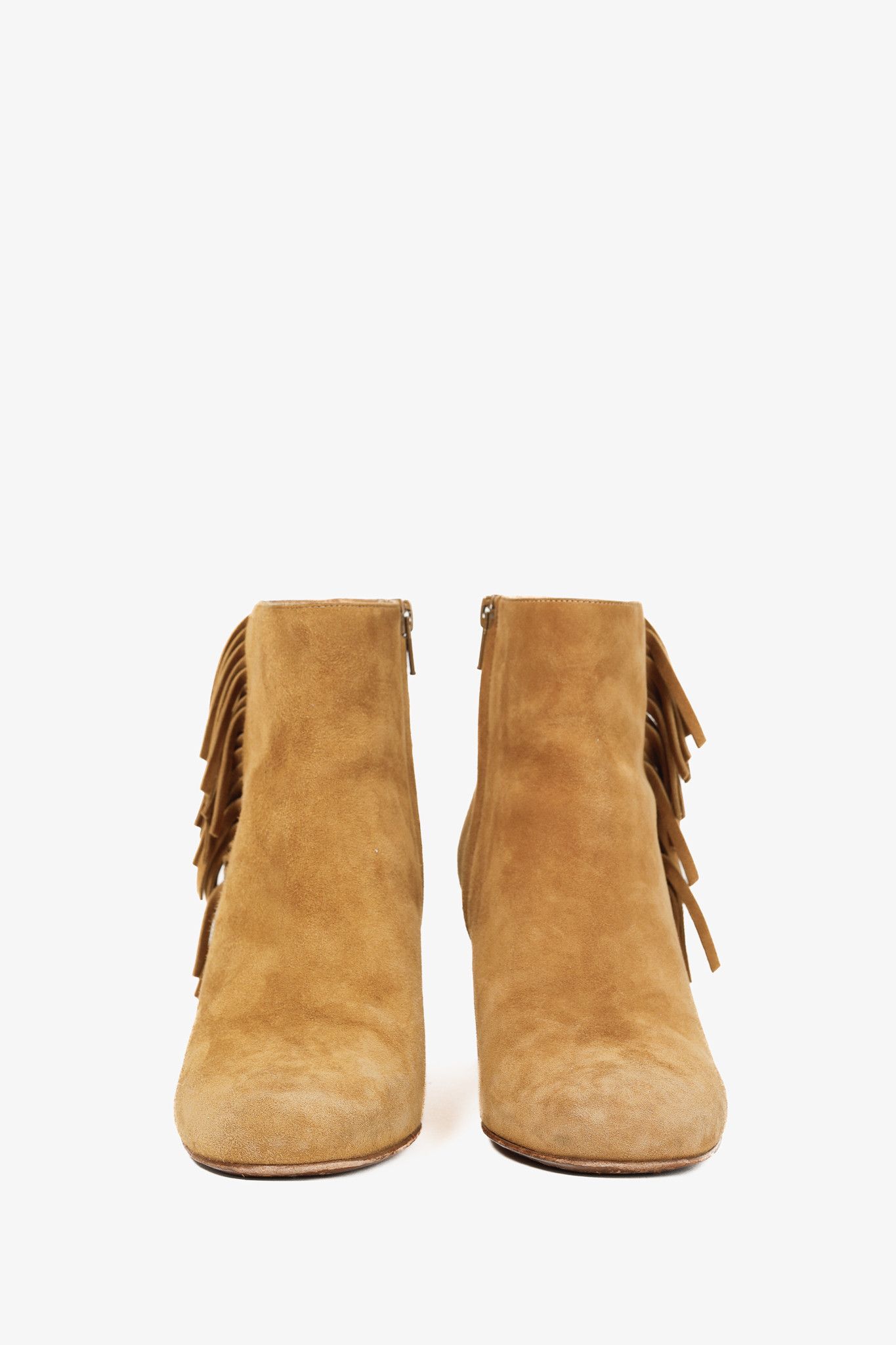 Yves Saint Laurent Saint Laurent Babies 70s Fringe Camel-Brown Suede Boots Size US 8 / IT 38 - 2 Thumbnail