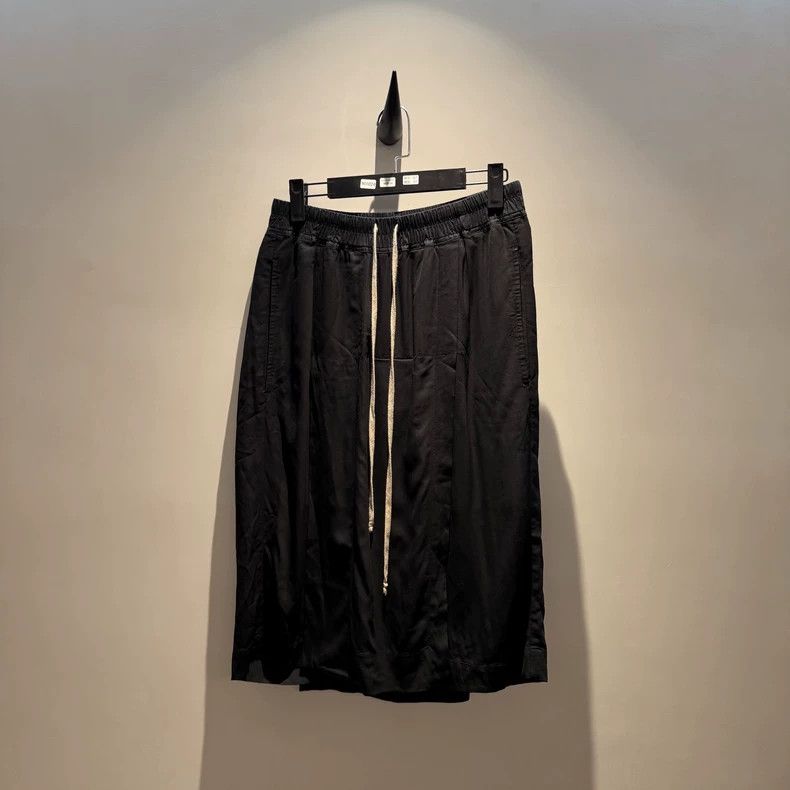 Rick Owens Rick Owens Silk Drawstring Shorts Size US 37 - 1 Thumbnail