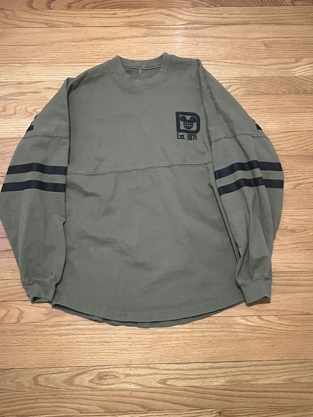 Disney × Vintage Vintage Y2K Olive Walt Disney Spirit Jersey Long Sleeve AOP Size US S / EU 44-46 / 1 - 3 Thumbnail