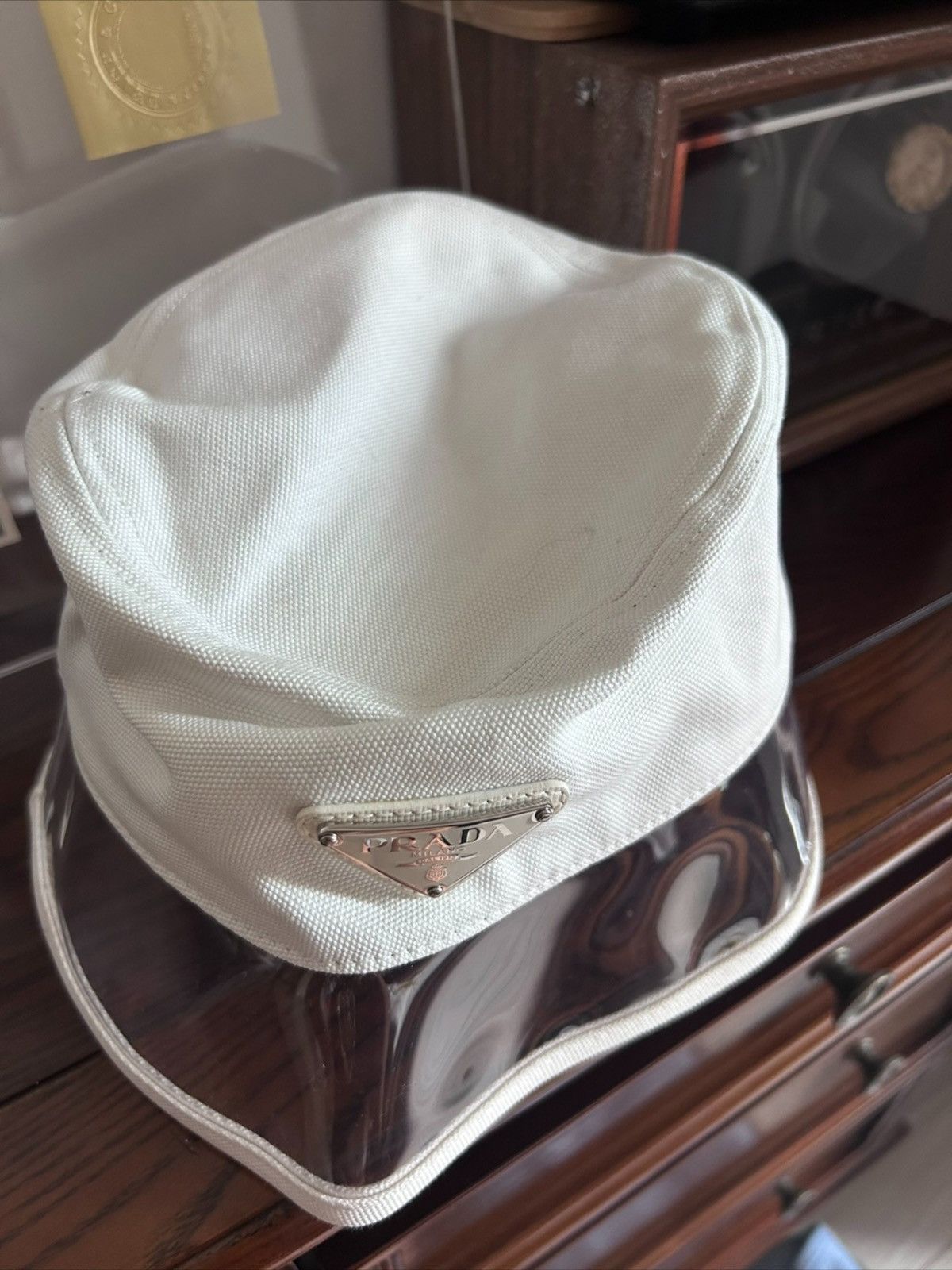 Prada Prada Canvas and PVC Bucket Hat Size ONE SIZE - 3 Thumbnail