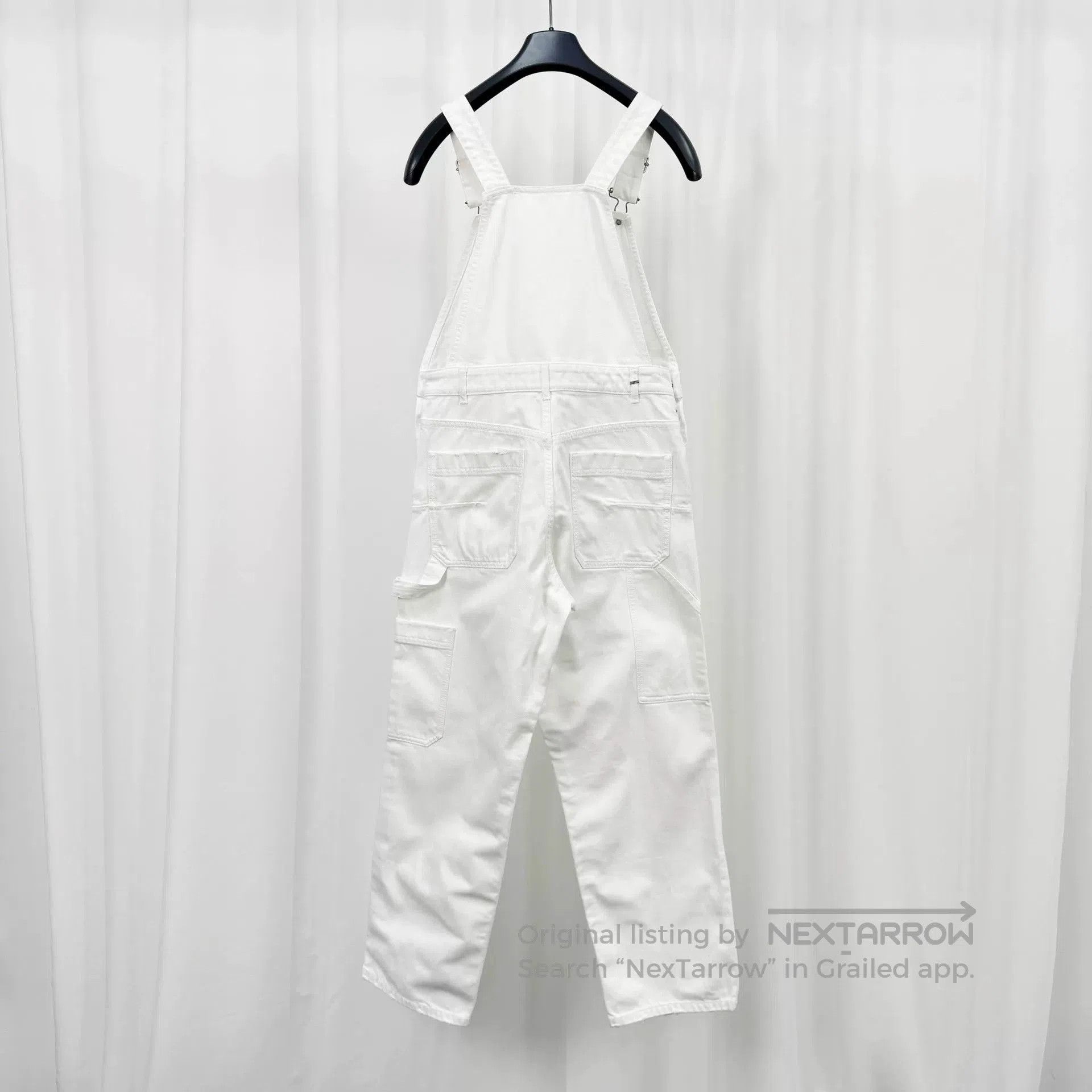 Dior Dior Embroidered Bee White Denim Overalls. Size 33" - 2 Thumbnail