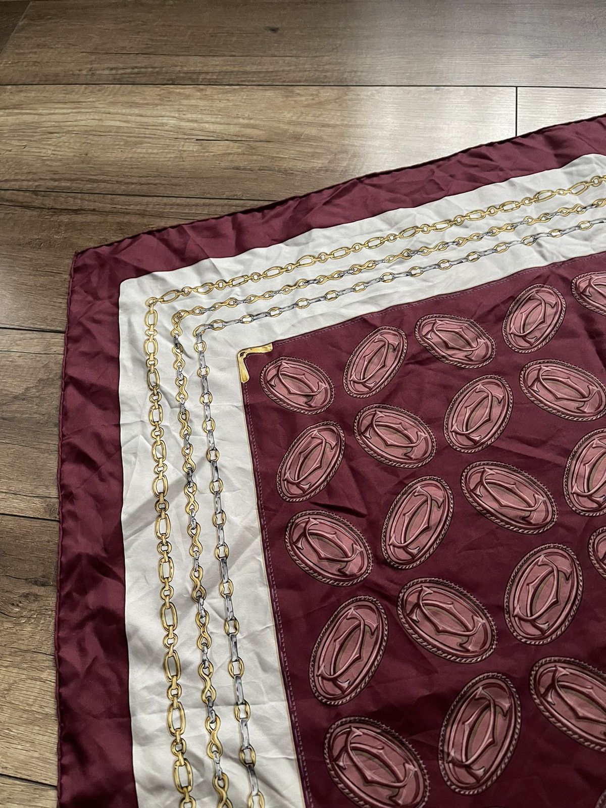 Cartier Must de Cartier Vintage Silk Scarf 90s Italy Size ONE SIZE - 6 Thumbnail