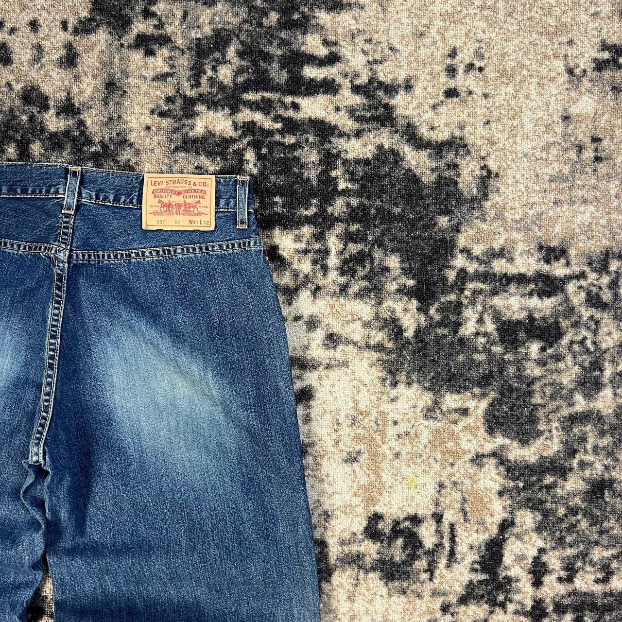 Levi's 587 Levis Vintage Y2K Rare Without Pockets Baggy Denim Jeans Size US 31 - 3 Thumbnail