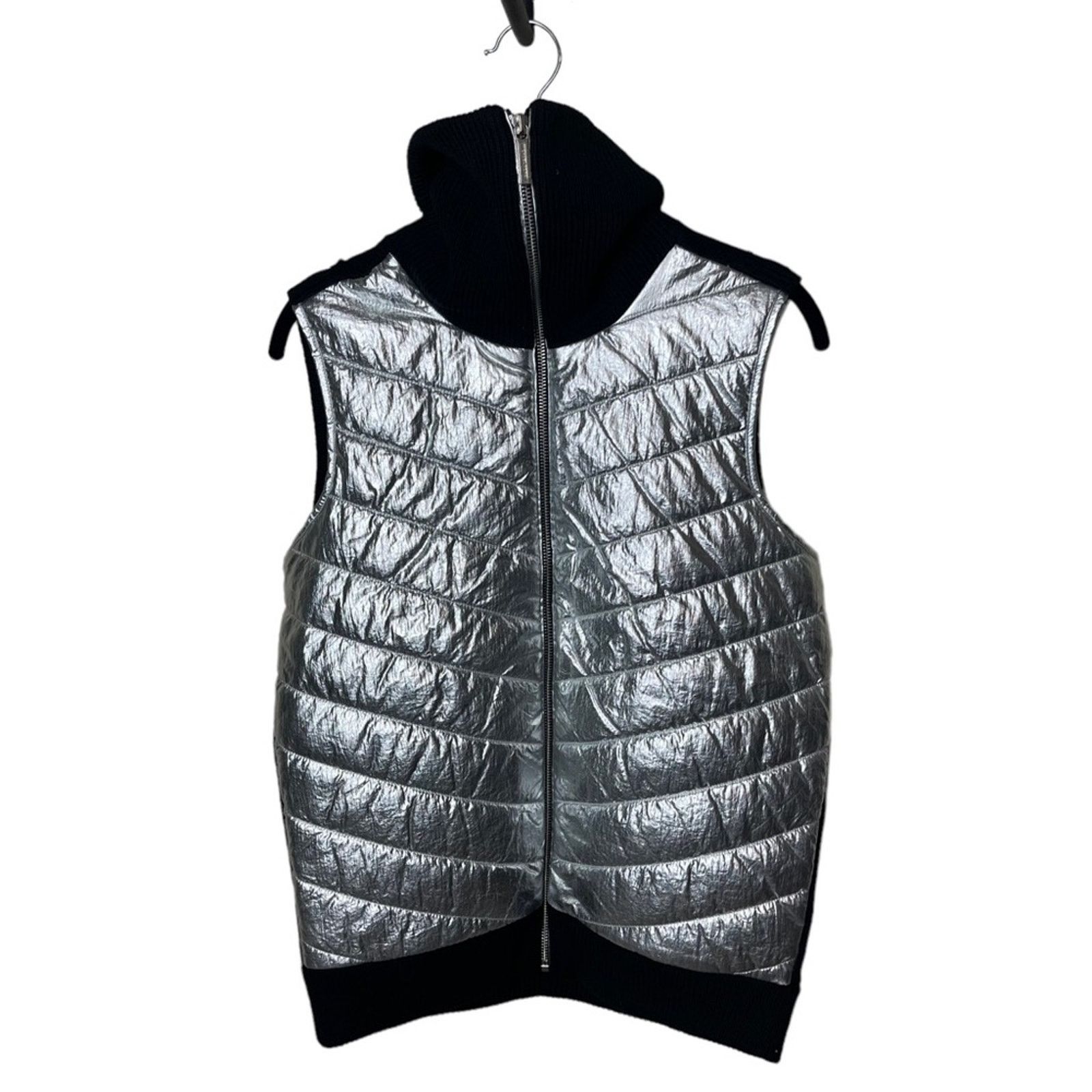Michael Kors Michael Kors Puffer Foil Front Sweater Vest Silver Small Size S / US 4 / IT 40 - 2 Thumbnail