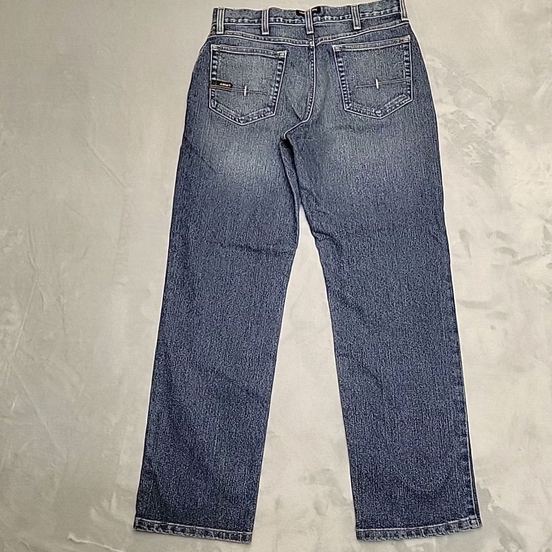 Ariat Ariat Jeans Men 30x32 Blue Denim Rebar Loose Straight Boot Fit Western Cowboy Jeans Size US 30 / EU 46 - 5 Thumbnail